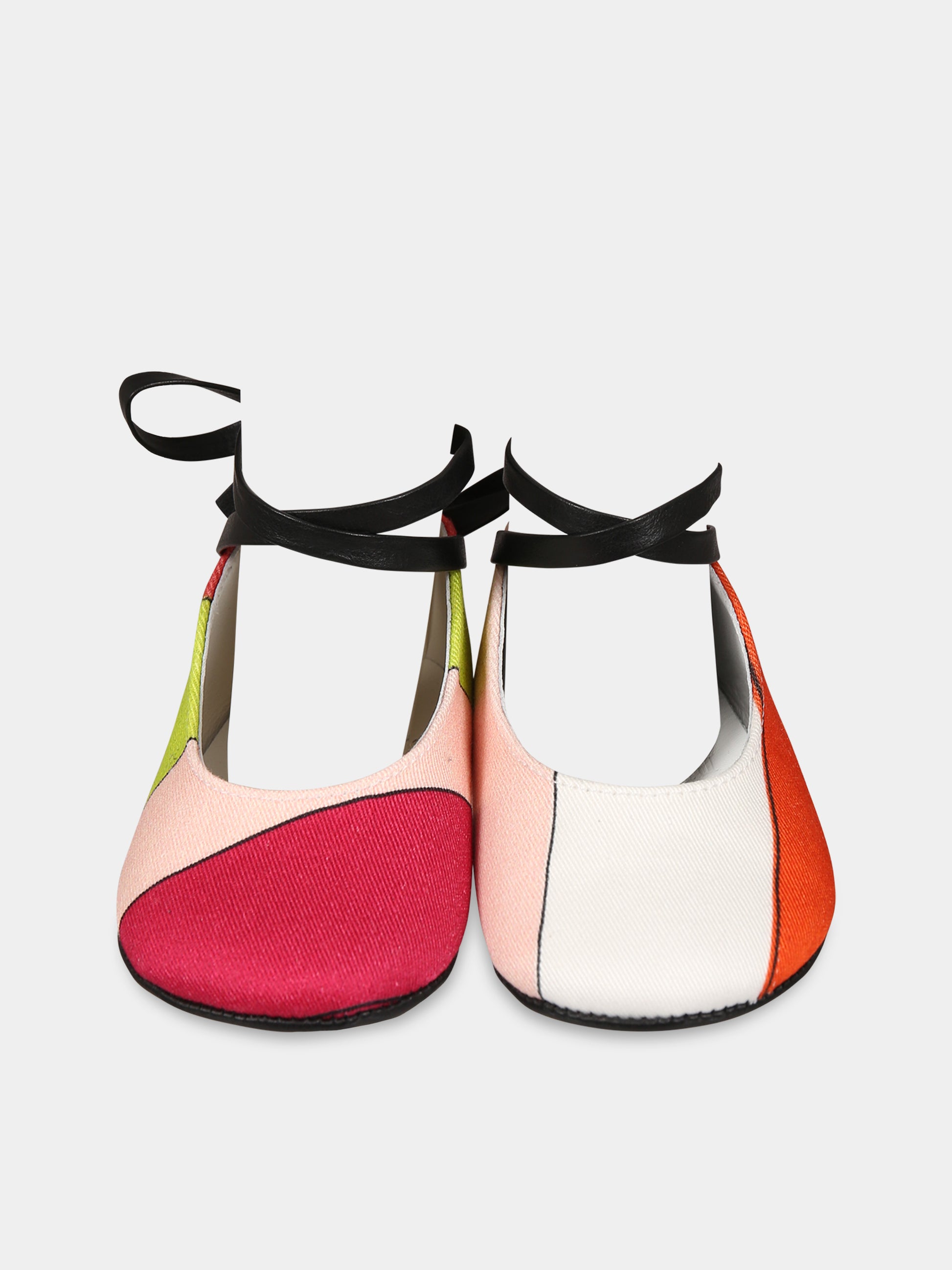Ballerine multicolor per neonata con stampa,Emilio Pucci Junior,PT0036 G0114 999NE