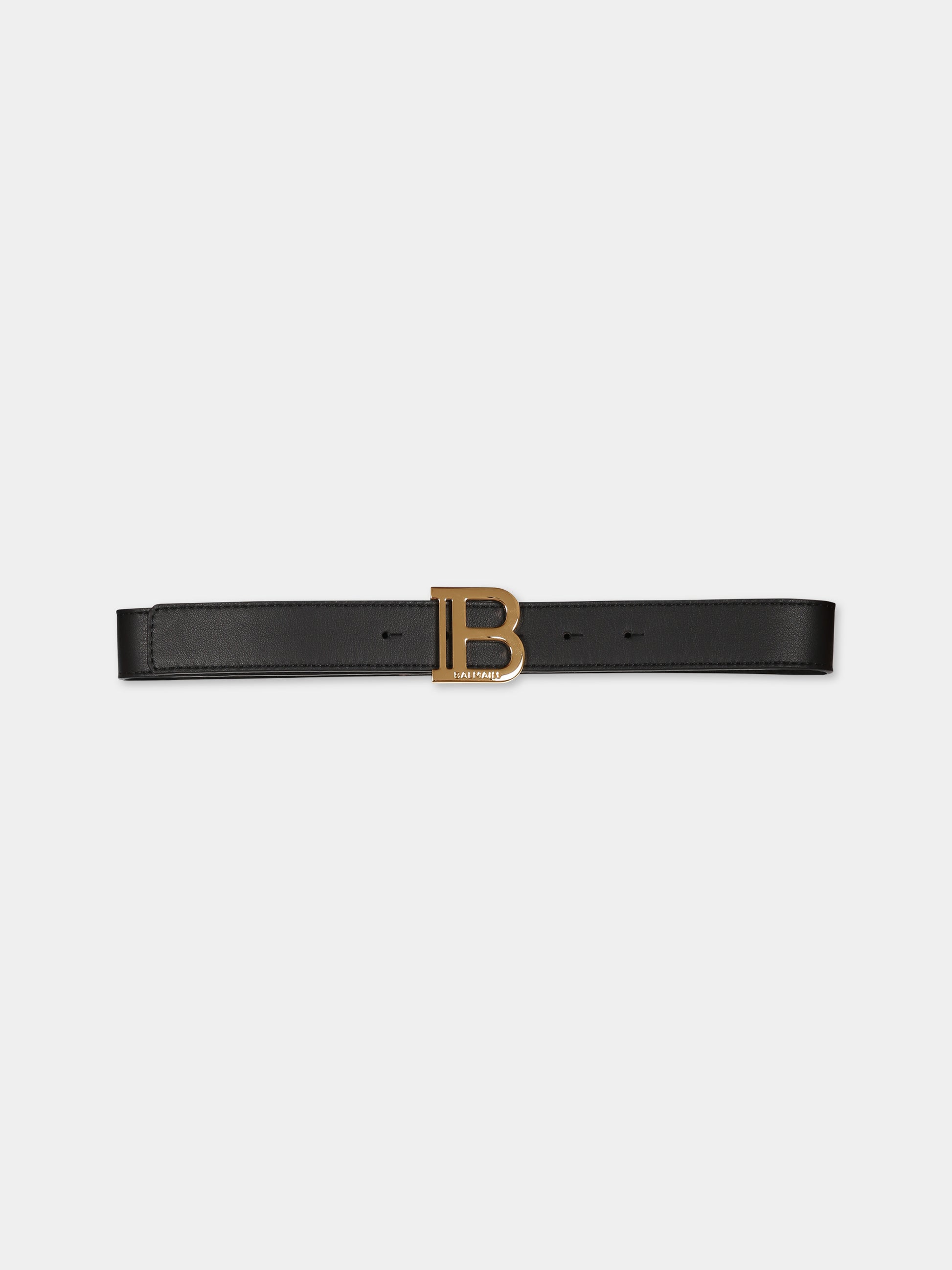 Cintura nera per bambini con logo,Balmain Kids,BS0R11 Z0847 930OR