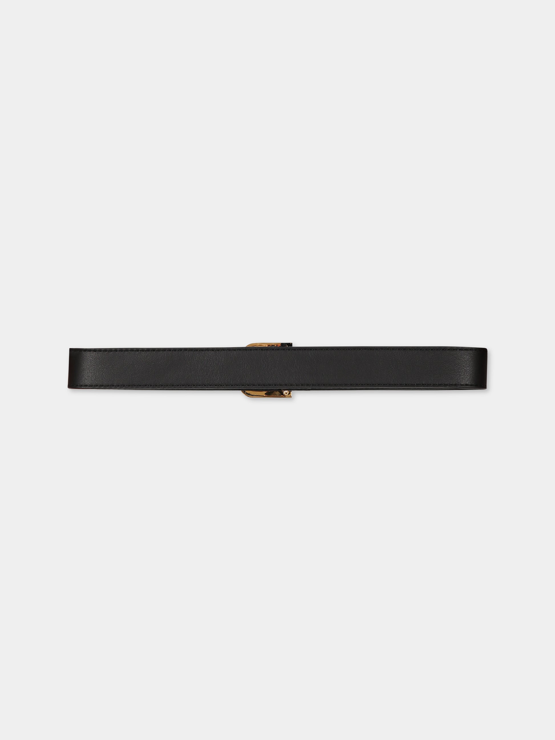 Cintura nera per bambini con logo,Balmain Kids,BS0R11 Z0847 930OR