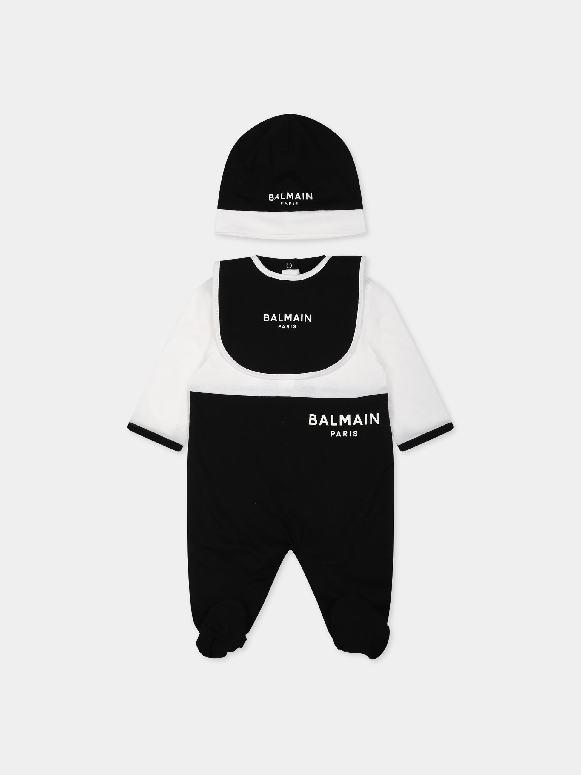Set nero per neonati con logo,Balmain Kids,BTB540 Z0116 100NE