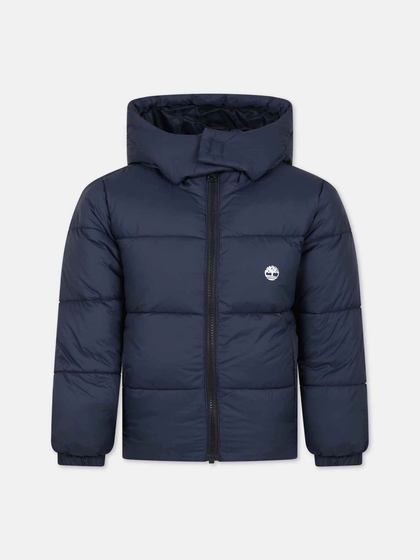 Piumino blu per bambino con logo,Timberland,T26593 857