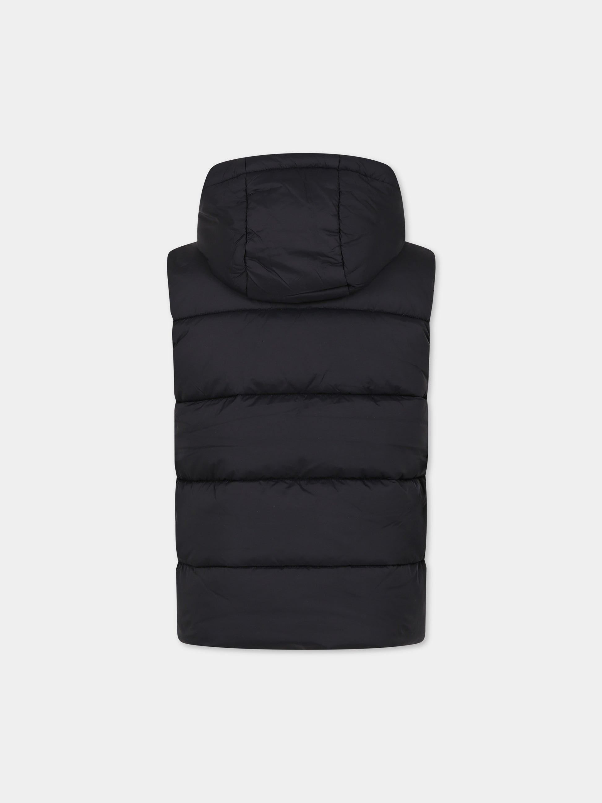Gilet nero per bambino con logo,Timberland,T26597 09B