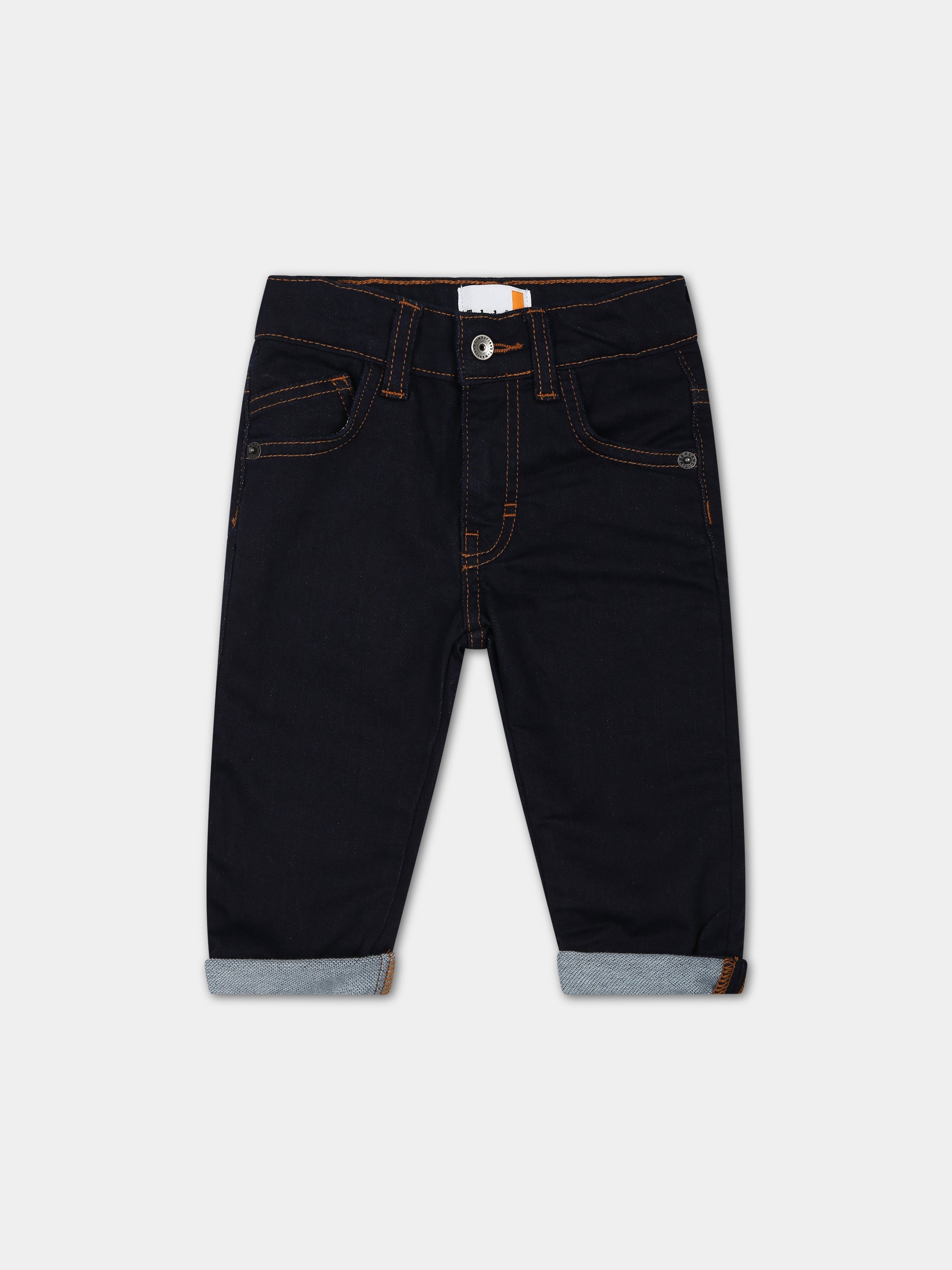 Jeans blu per neonato con logo,Timberland,T60023 Z35