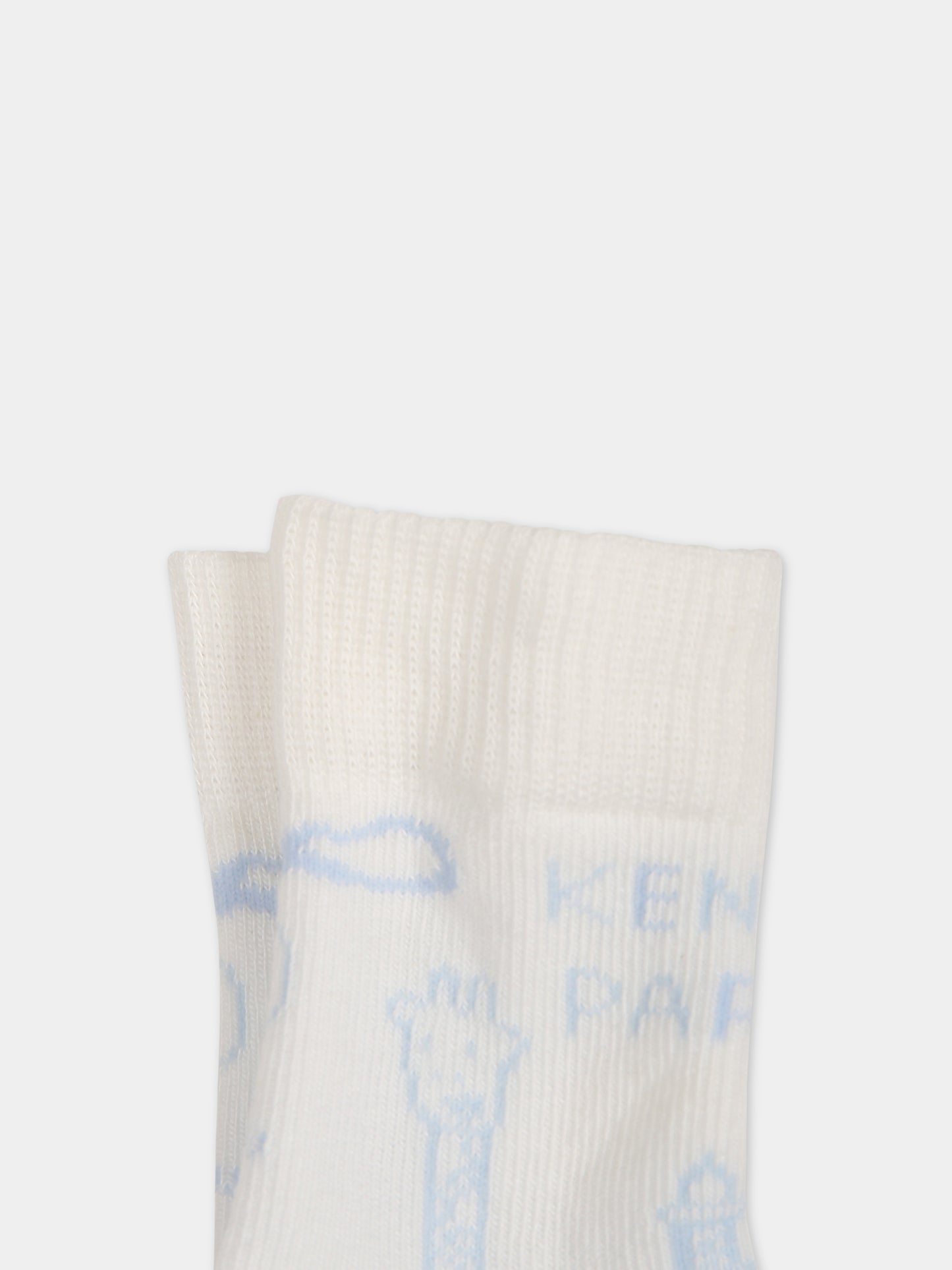 Set celeste per neonato con logo,Kenzo Kids,K90099 771