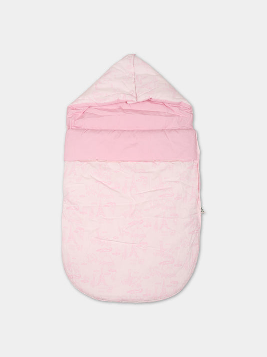 Sacco nanna rosa per neonata con logo,Kenzo Kids,K97059 470