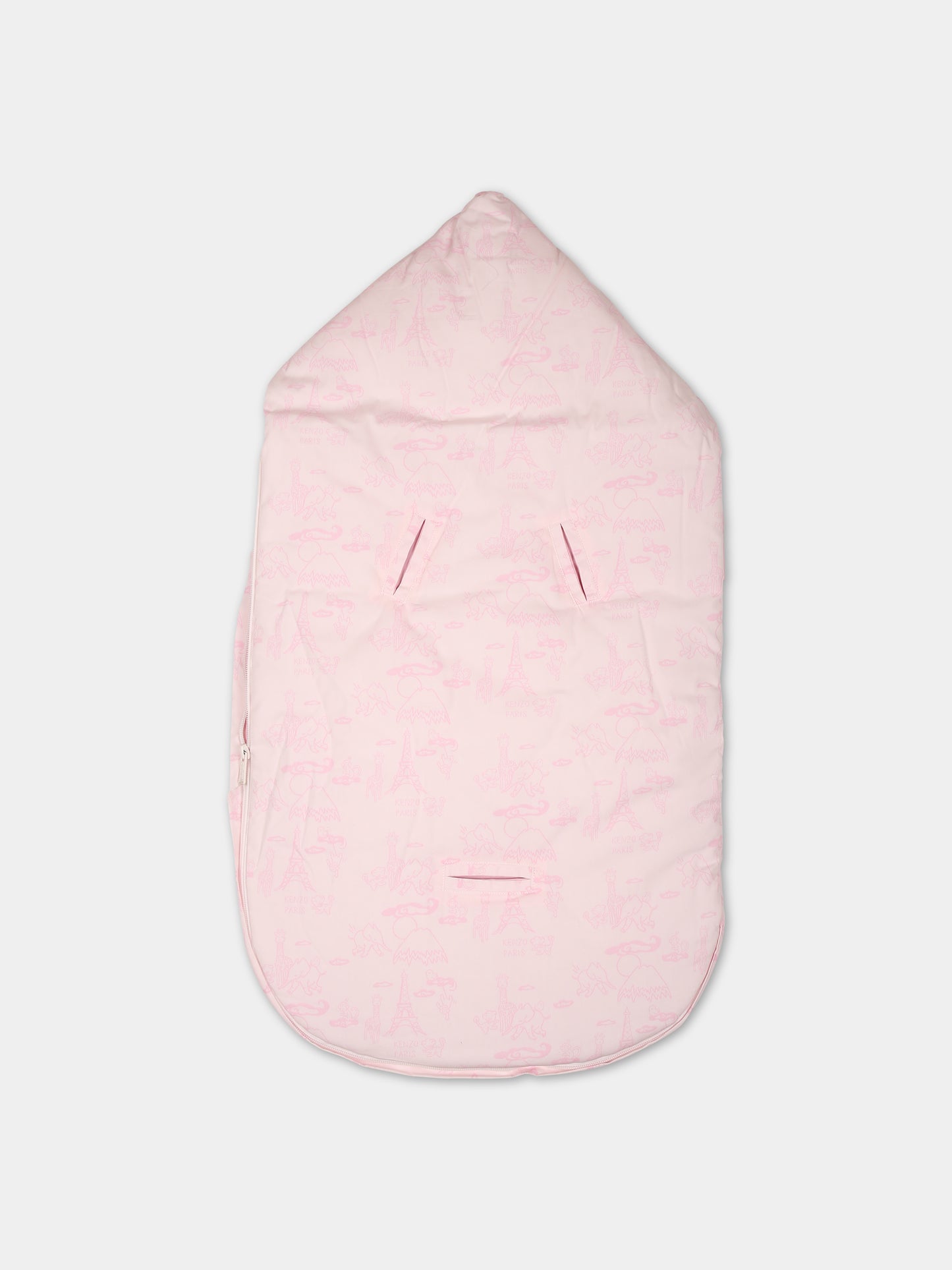 Sacco nanna rosa per neonata con logo,Kenzo Kids,K97059 470