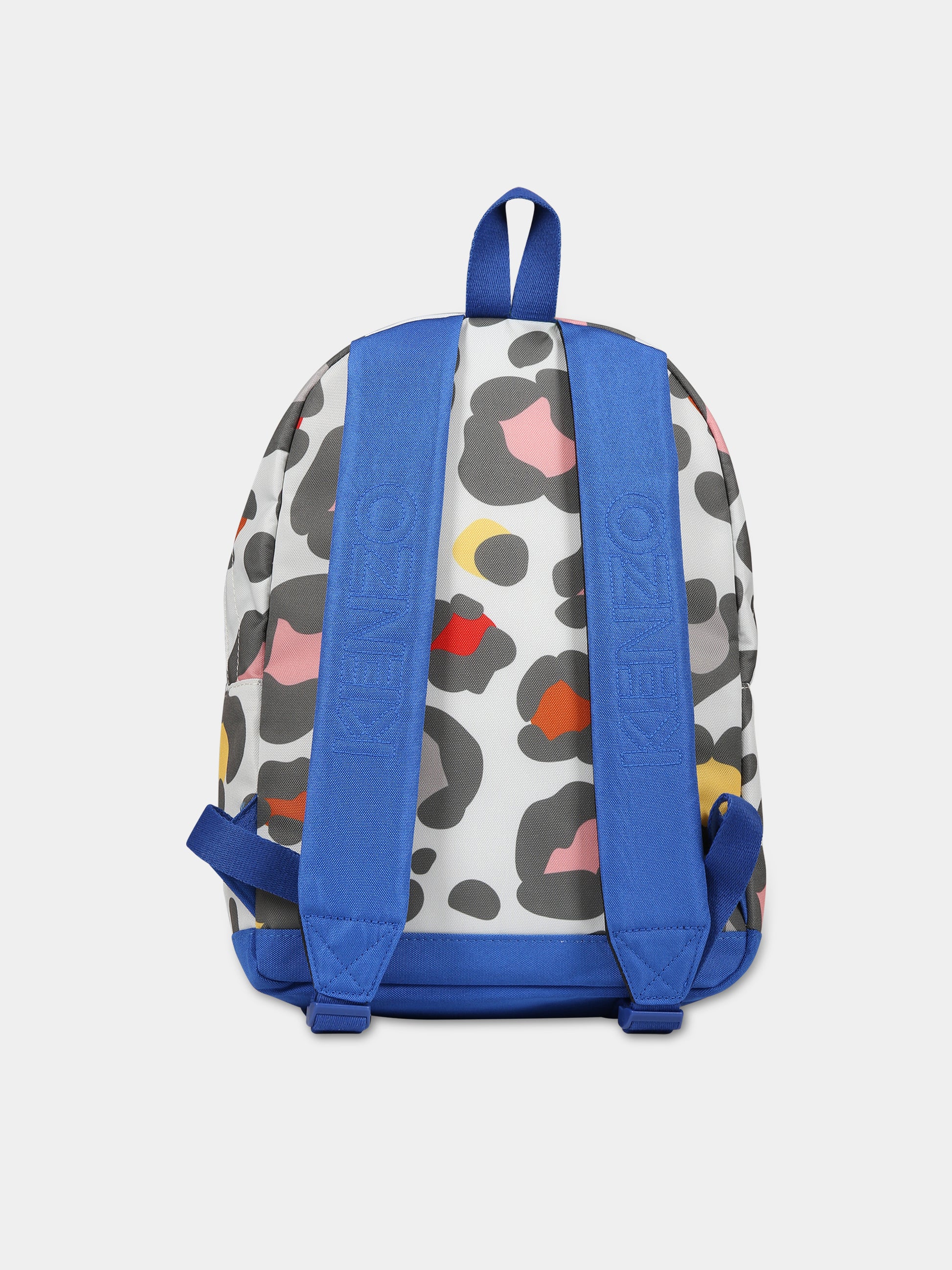 Zaino bianco per bambini con stampa e logo,Kenzo Kids,K10075 261