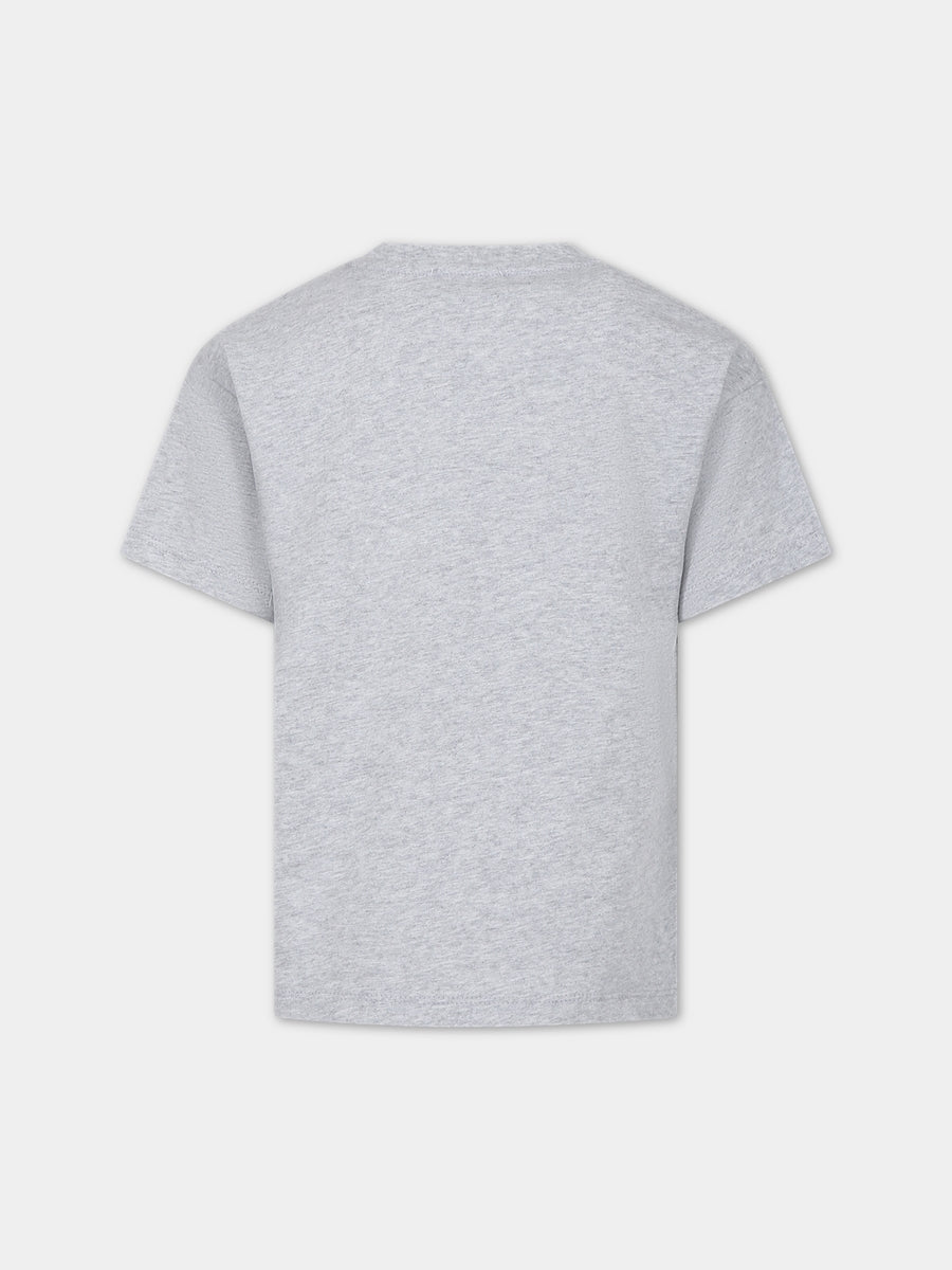 T-shirt grigia per bambini con logo,Kenzo Kids,K25864 A41