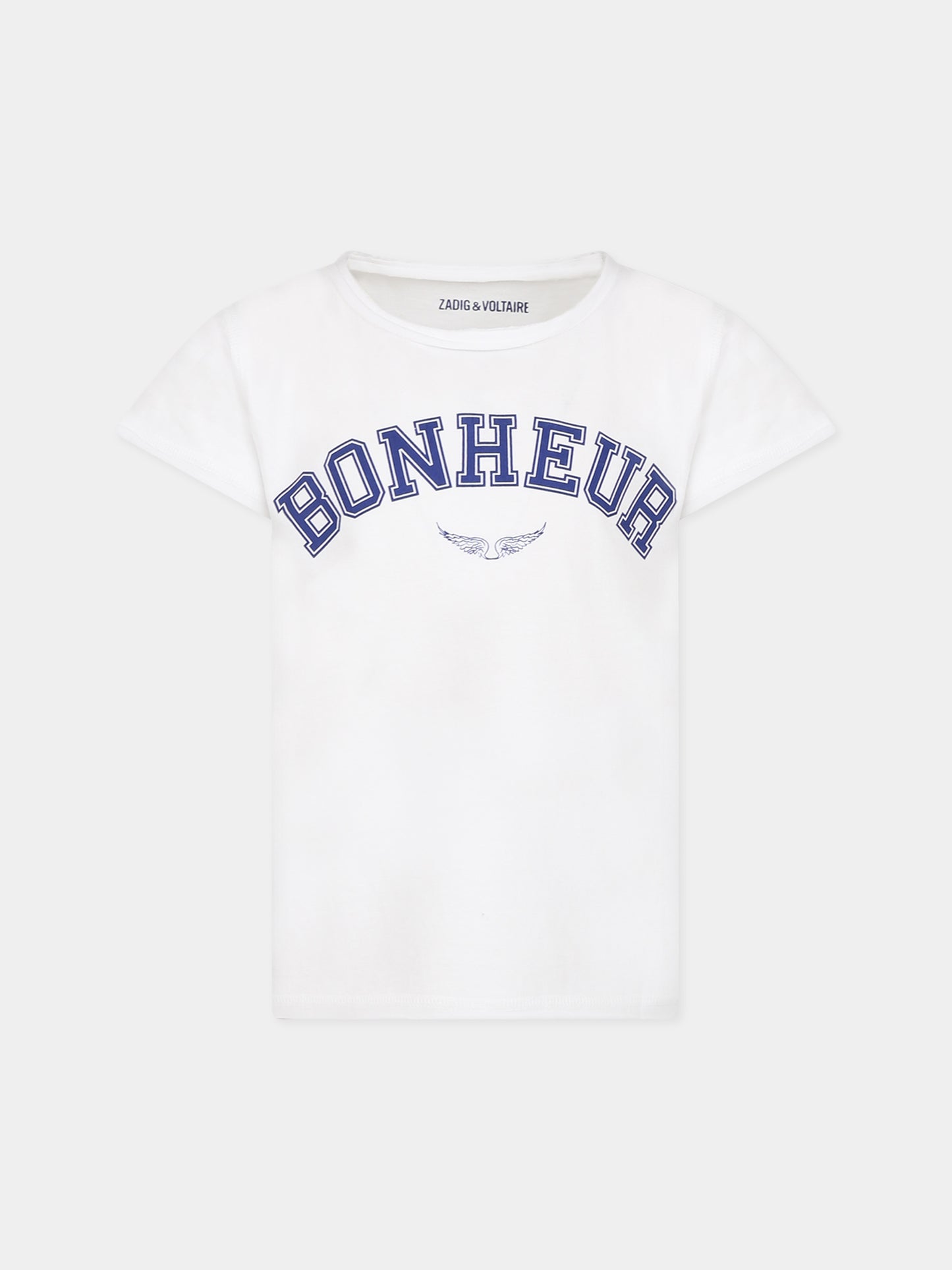 T-shirt bianca per bambini con scritta,Zadig & Voltaire Kids,X15415 10P