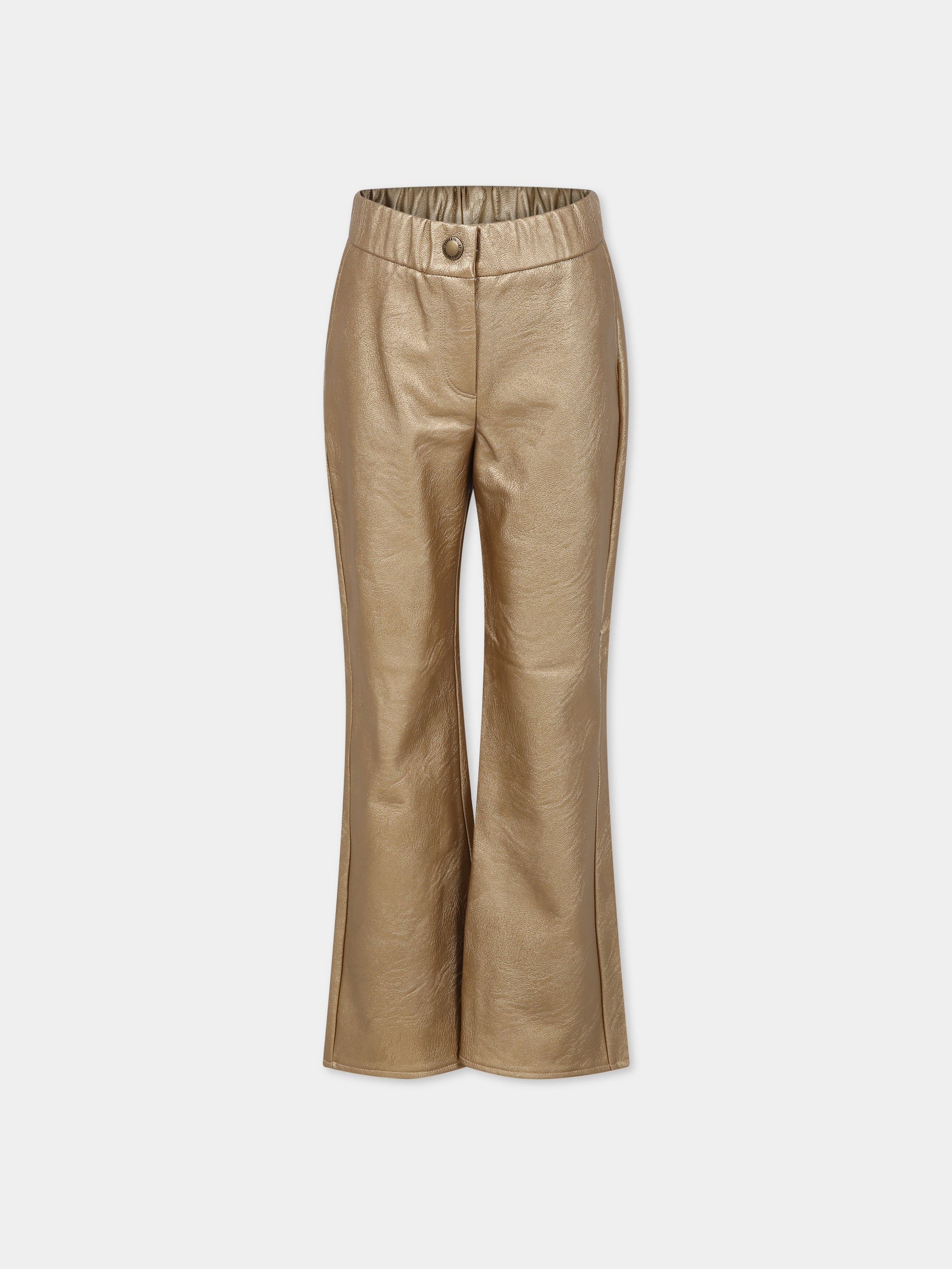 Pantaloni oro per bambina,Zadig & Voltaire Kids,X14171 574