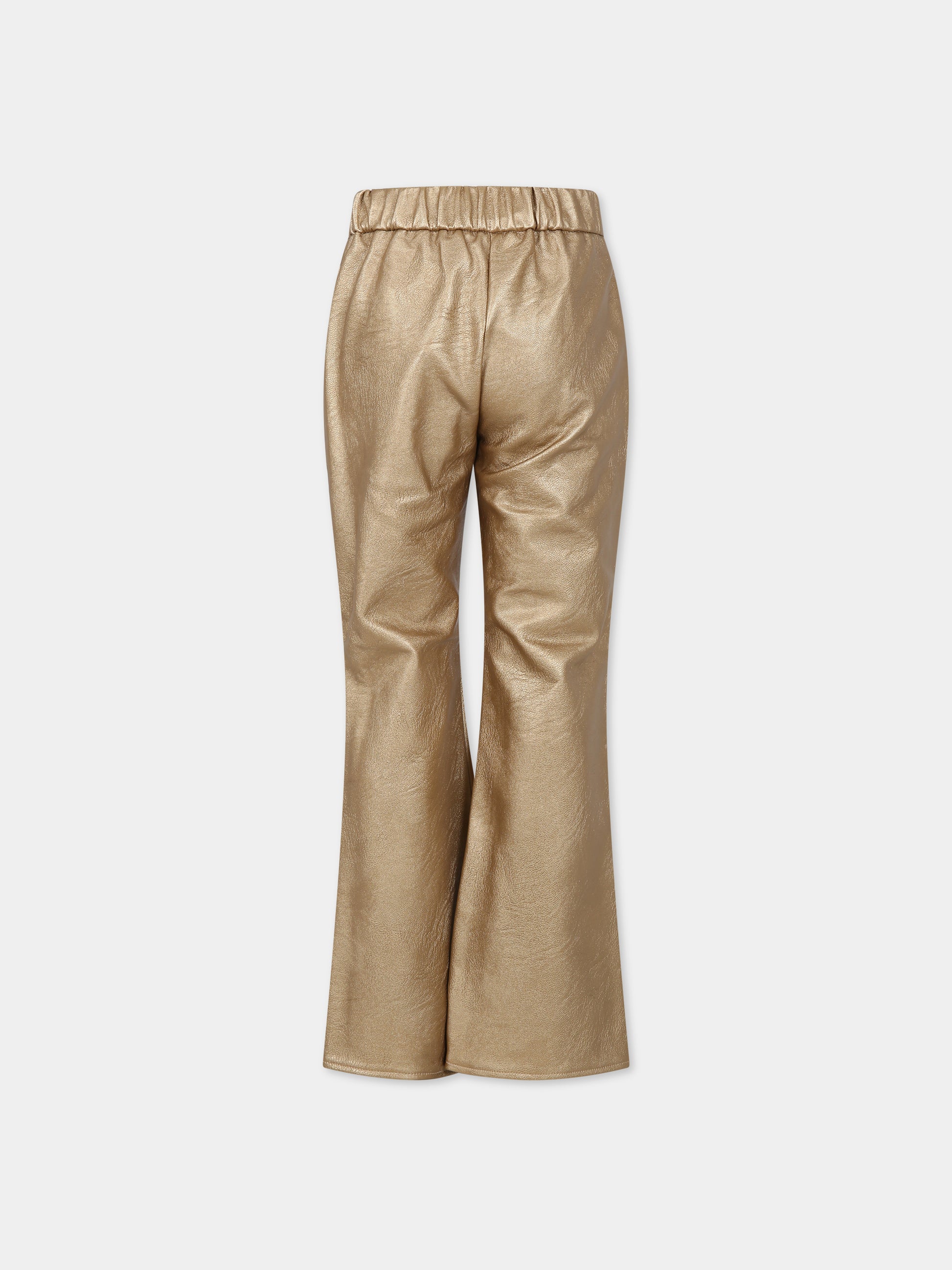 Pantaloni oro per bambina,Zadig & Voltaire Kids,X14171 574