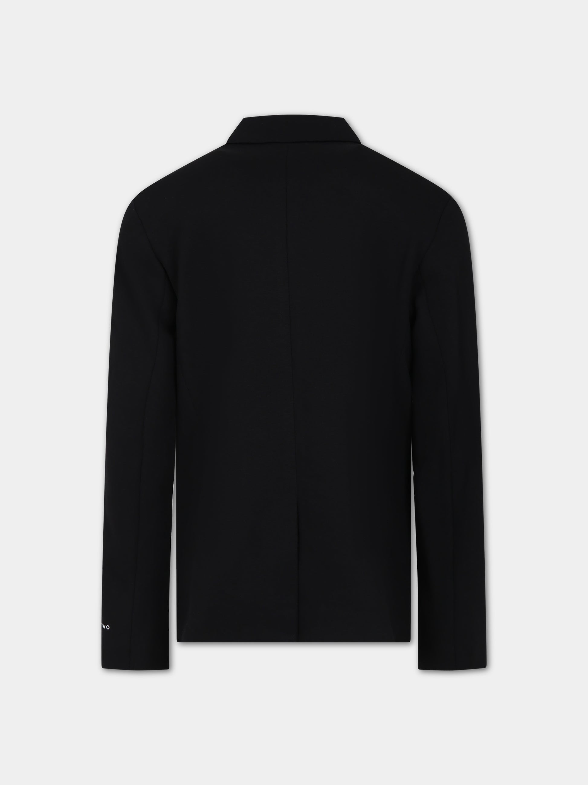 Giacca nera per bambino con logo,Givenchy Kids,H26134 09B