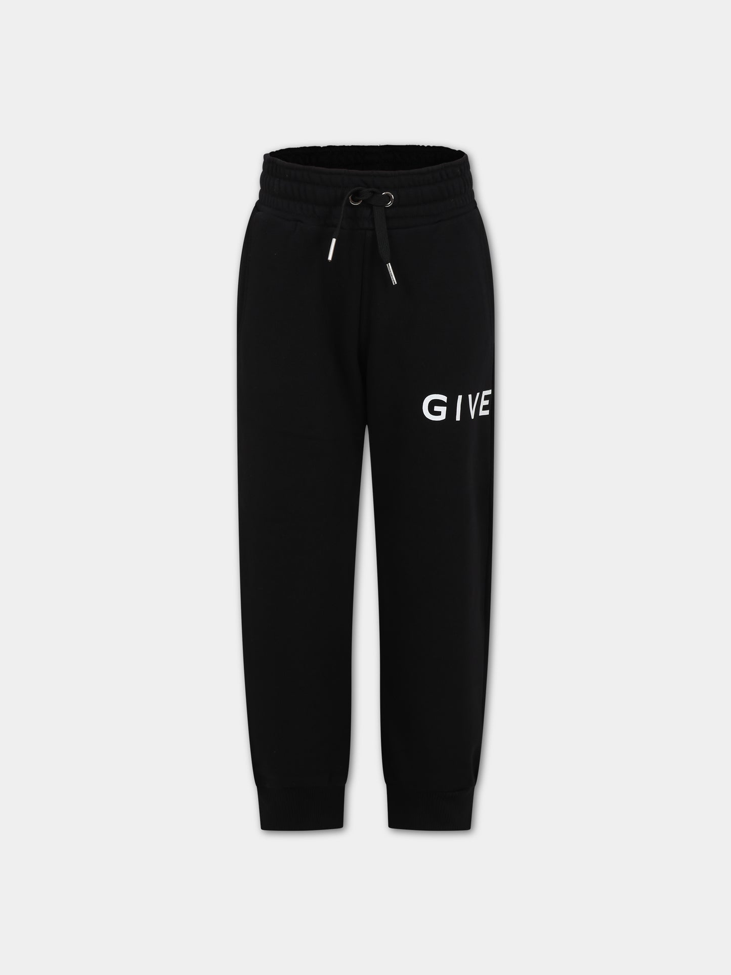 Pantaloni neri per bambino con logo,Givenchy Kids,H24231 09B