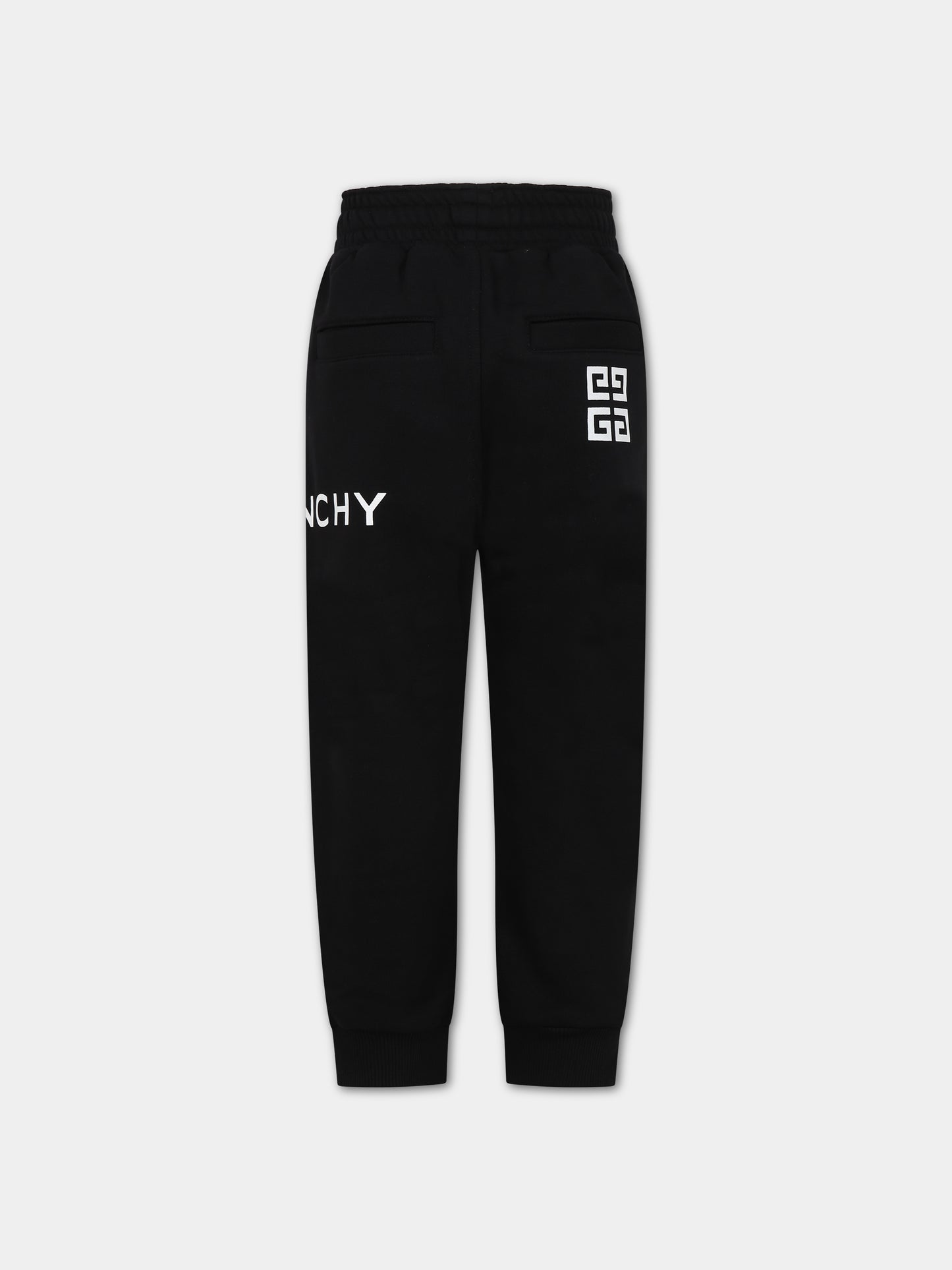Pantaloni neri per bambino con logo,Givenchy Kids,H24231 09B