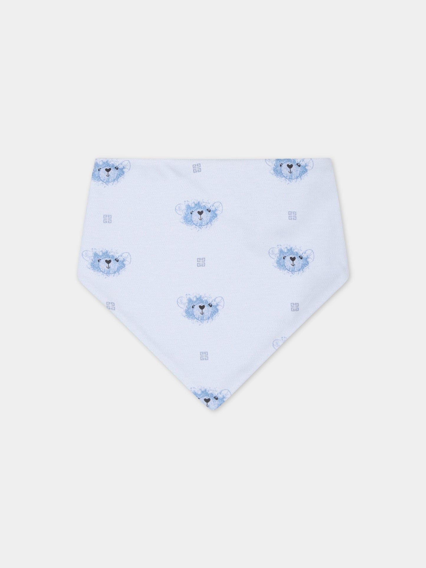 Completo celeste per neonato con logo,Givenchy Kids,H98178 771