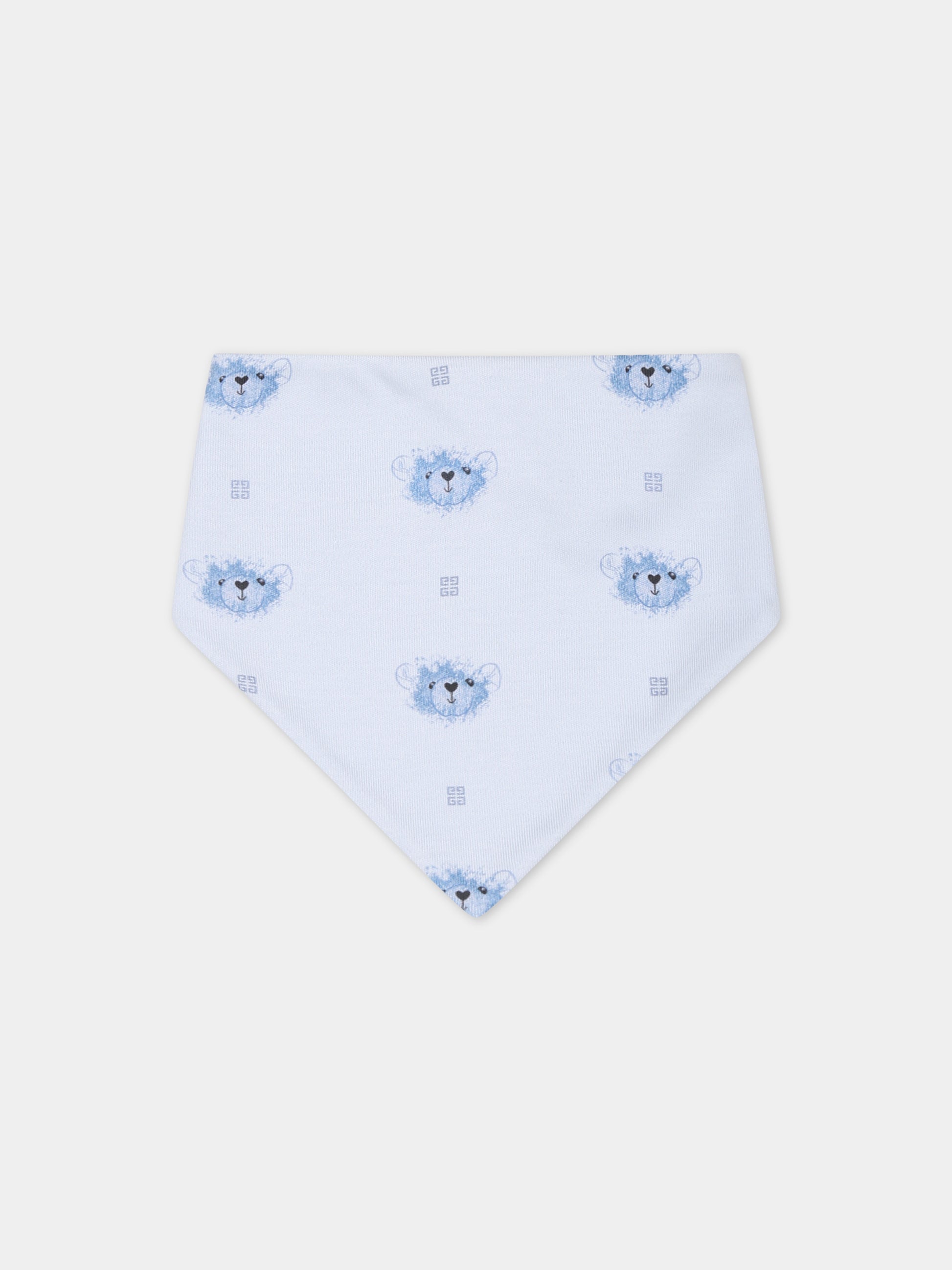 Completo celeste per neonato con logo,Givenchy Kids,H98178 771