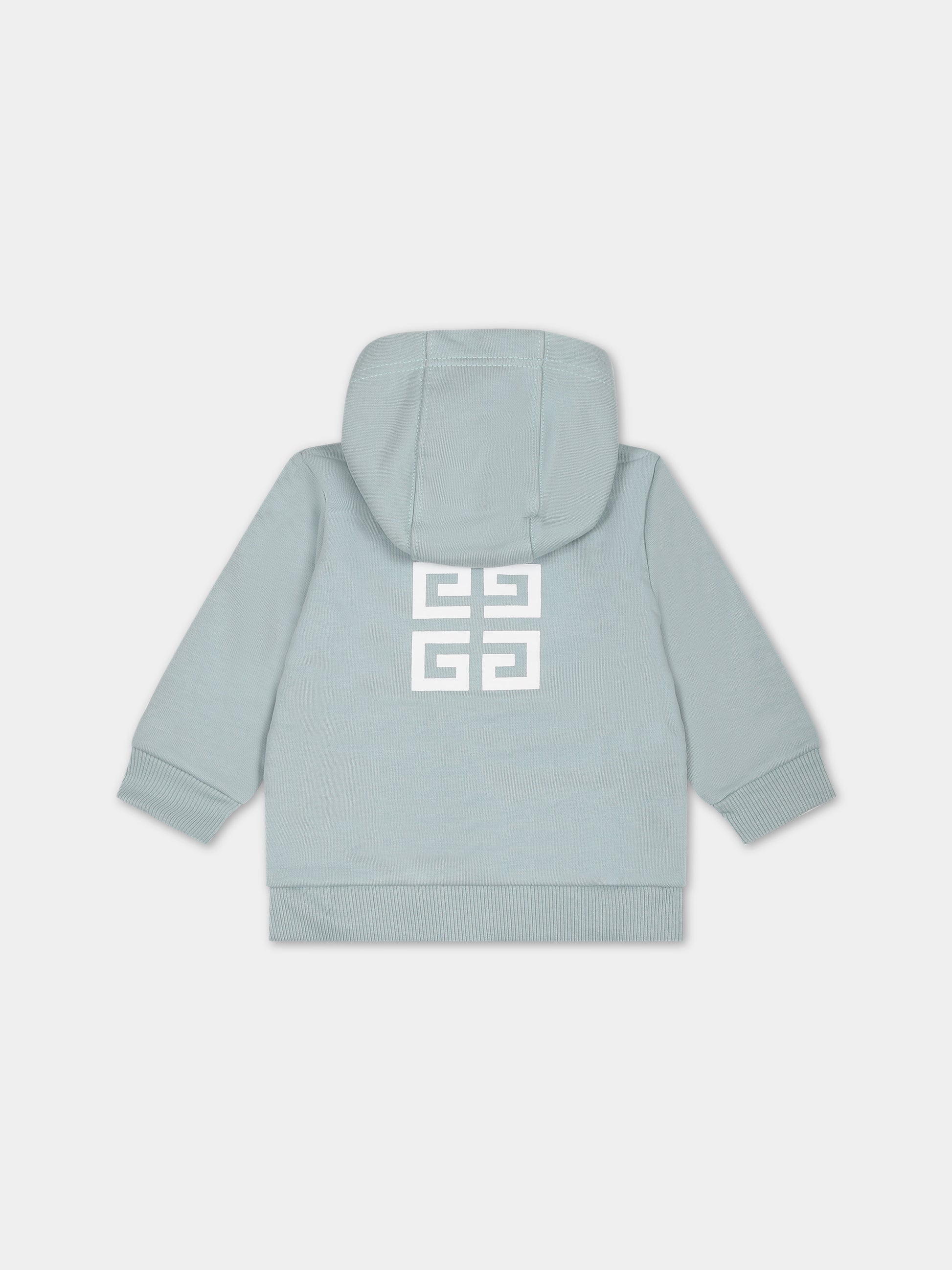 Felpa celeste per neonato con logo,Givenchy Kids,H05279 773