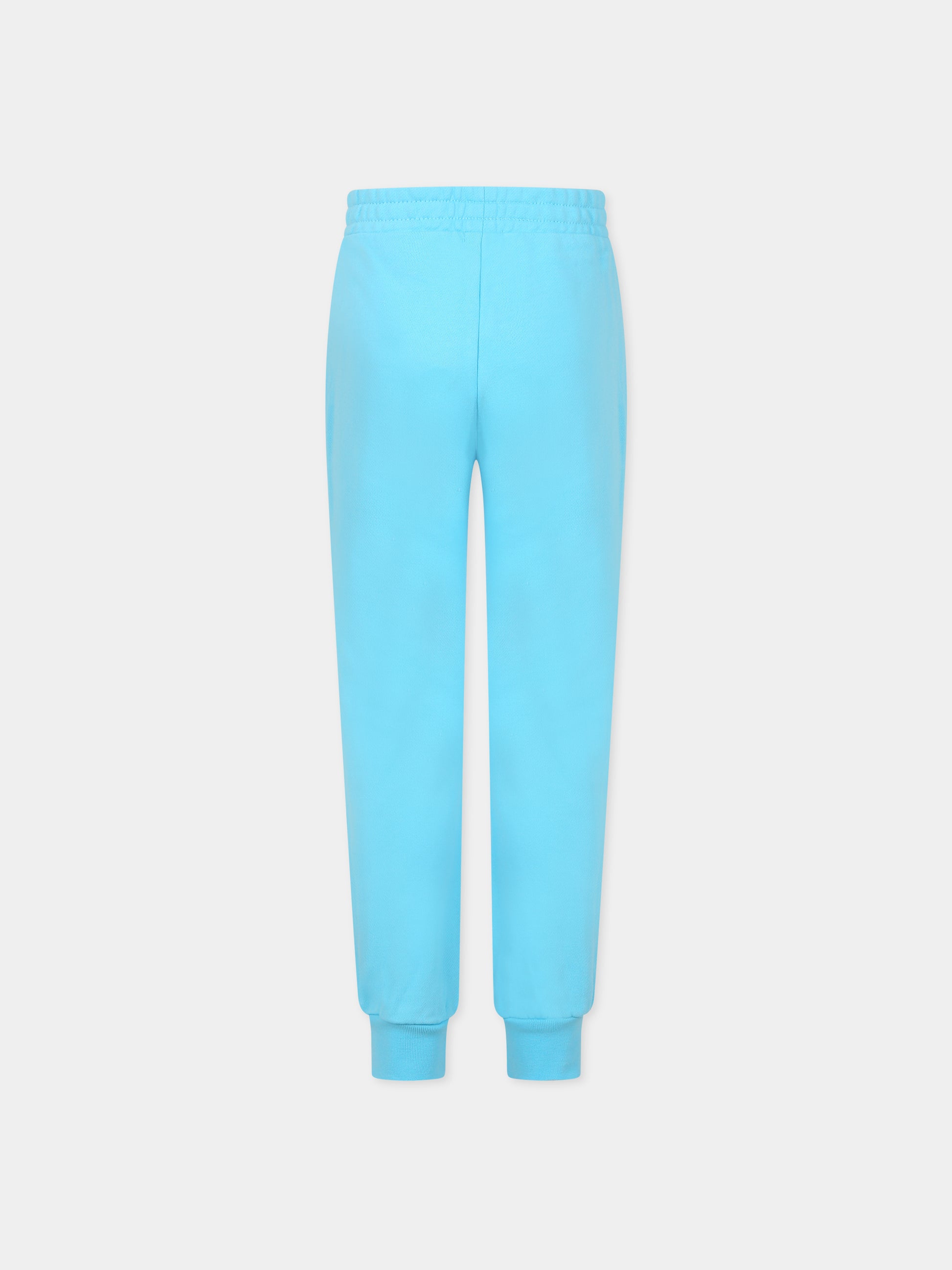 Pantaloni azzurri per bambina con arcobaleno,Billieblush,U14687 77S