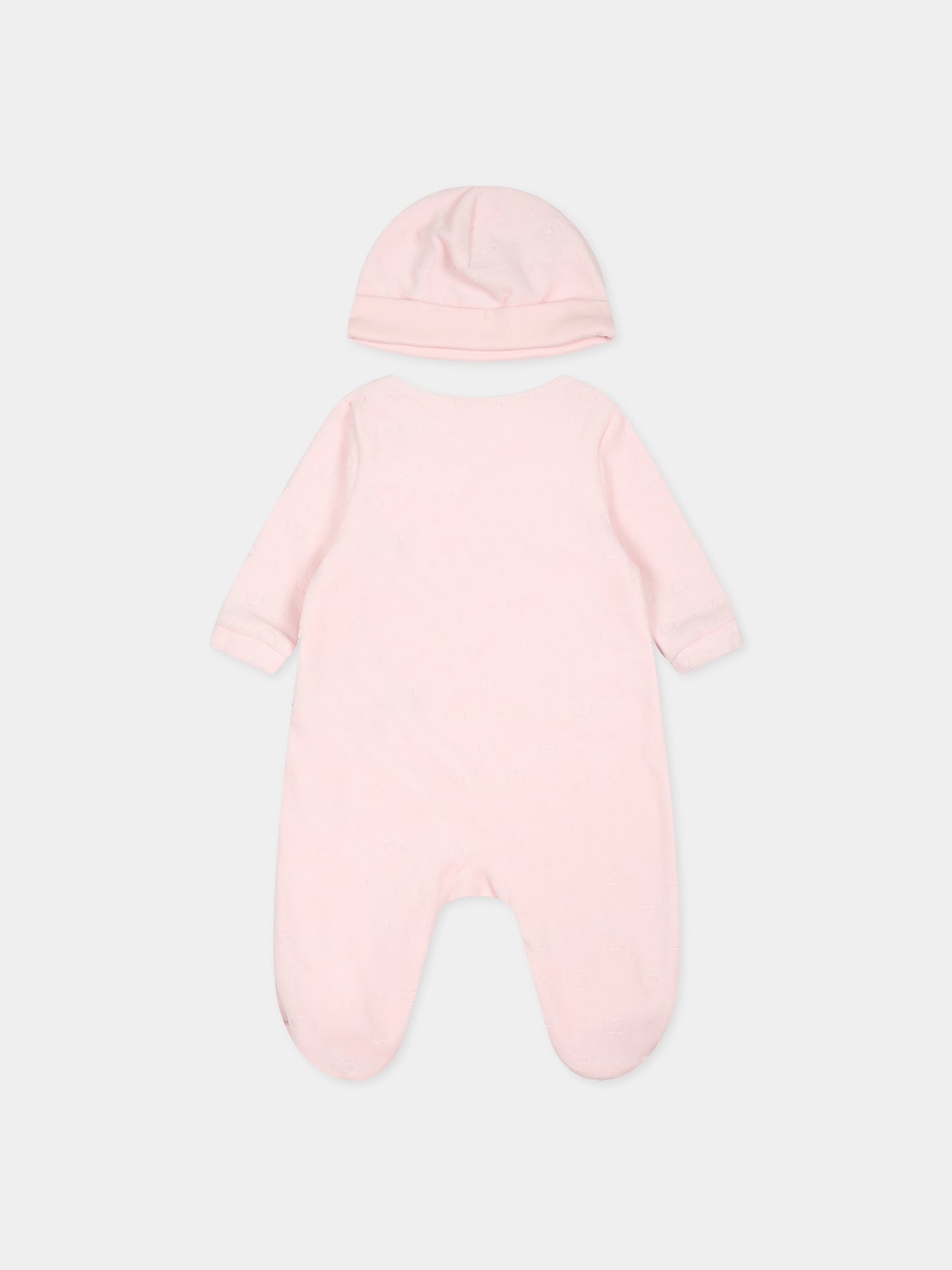 Set rosa per neonata con cuori,Carrement Beau,Y98221 43B