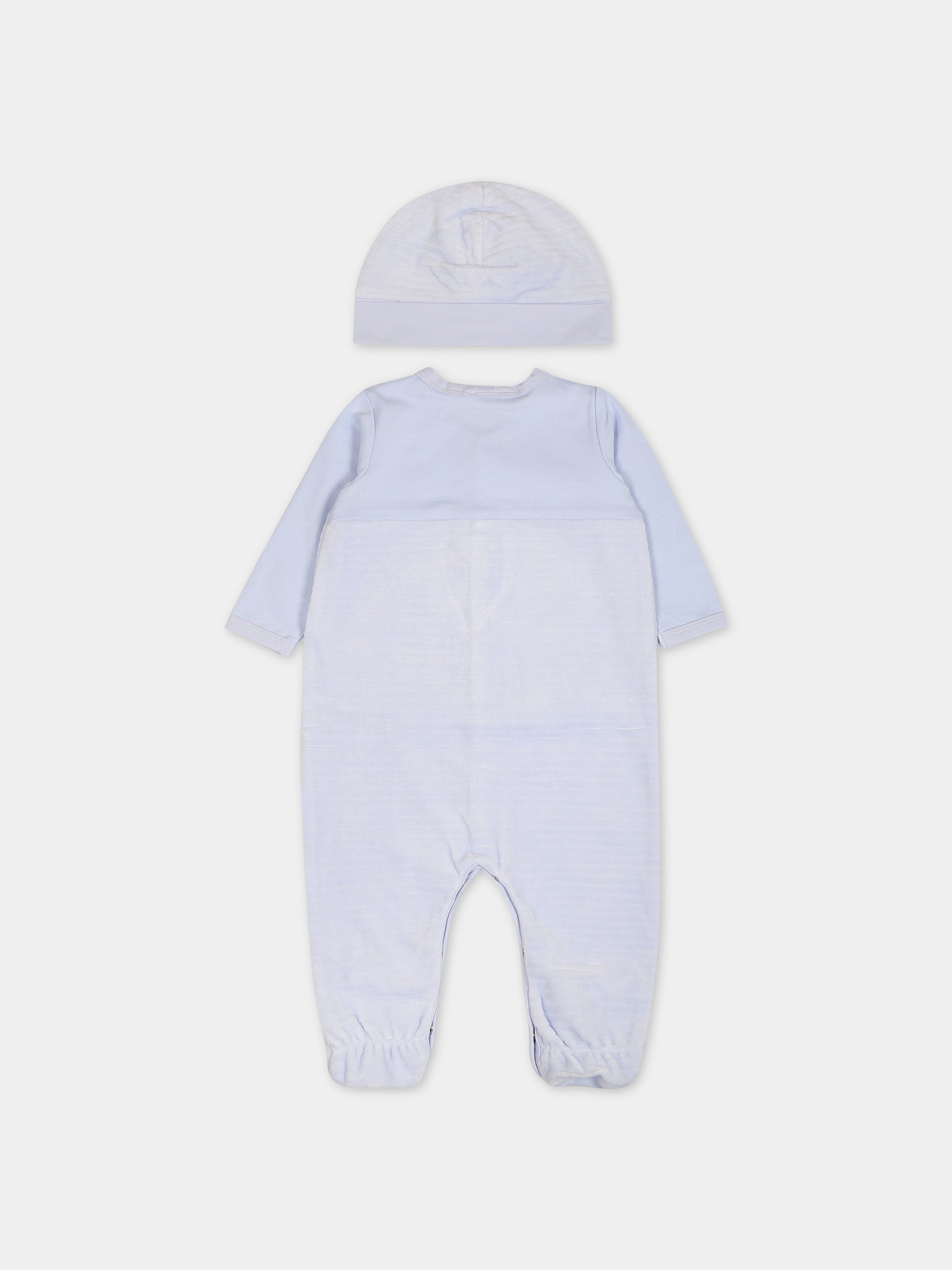 Set celeste per neonato con logo,Boss,J98433 771