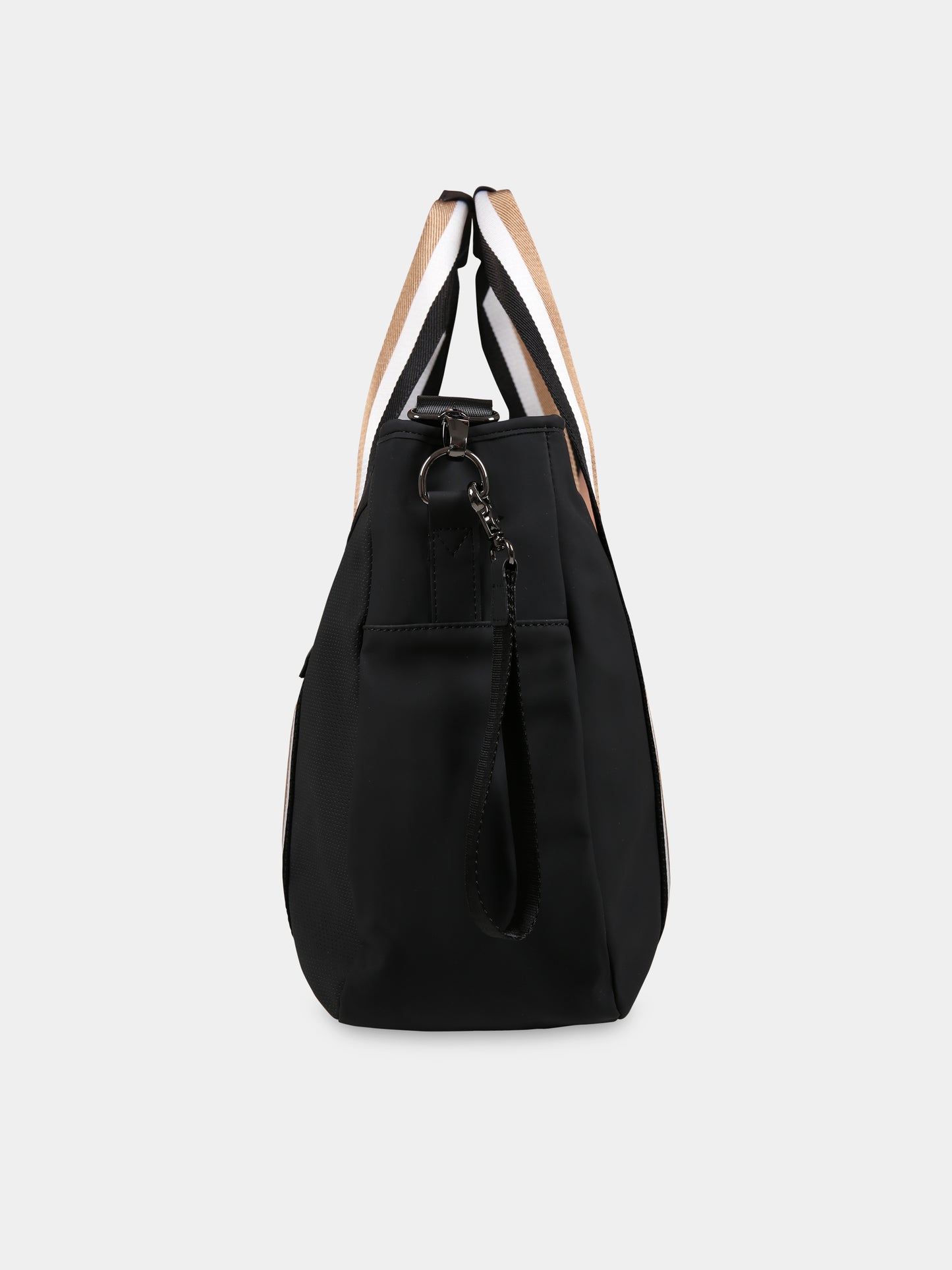 Borsa mamma nera per neonati con logo,Boss,J90336 09B