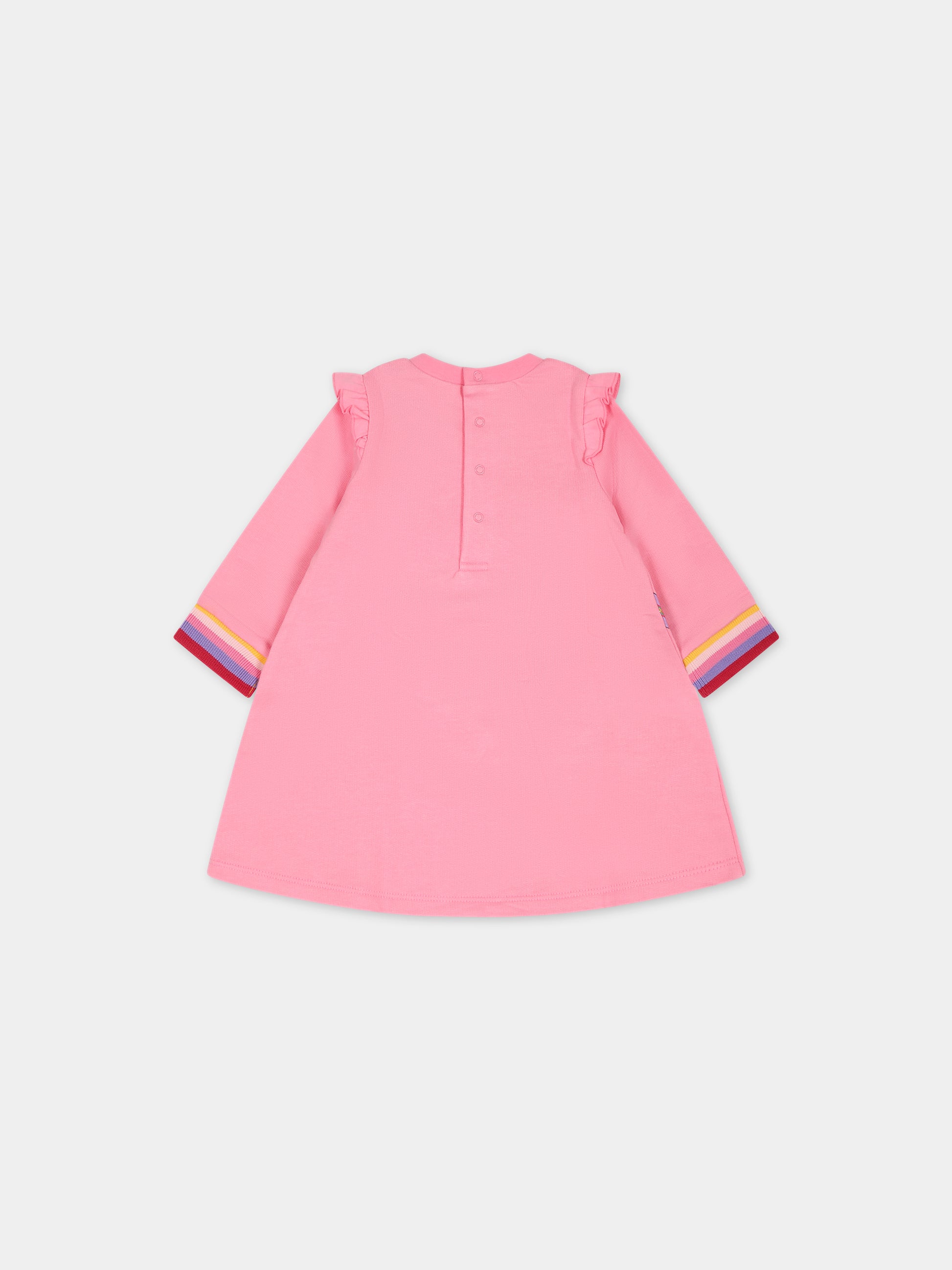 Vestito rosa per neonata con logo,Little Marc Jacobs,W92026 44G