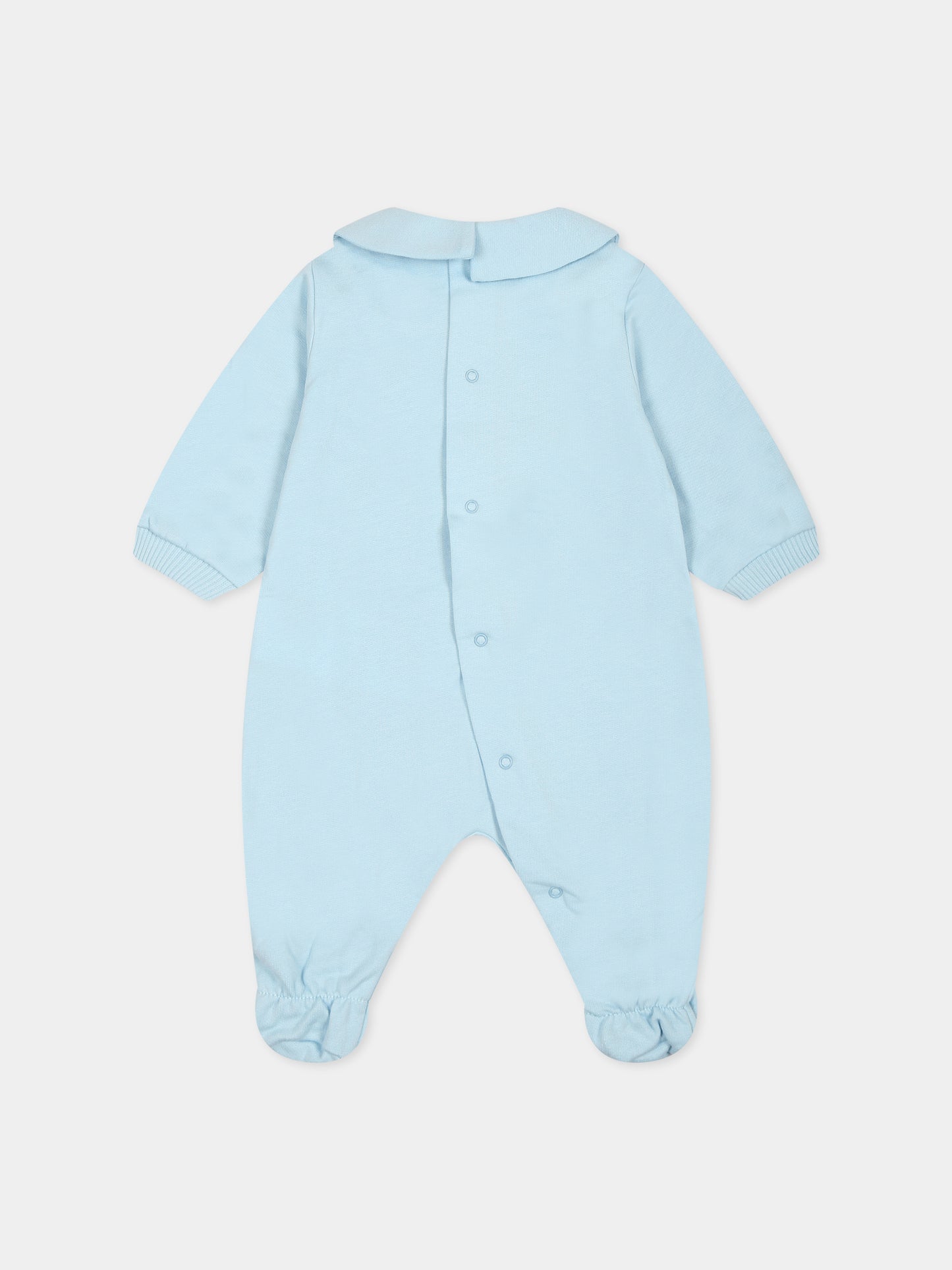 Set celeste per neonato con Teddy bear e stampa,Moschino Kids,MUY05K LCA40 40304