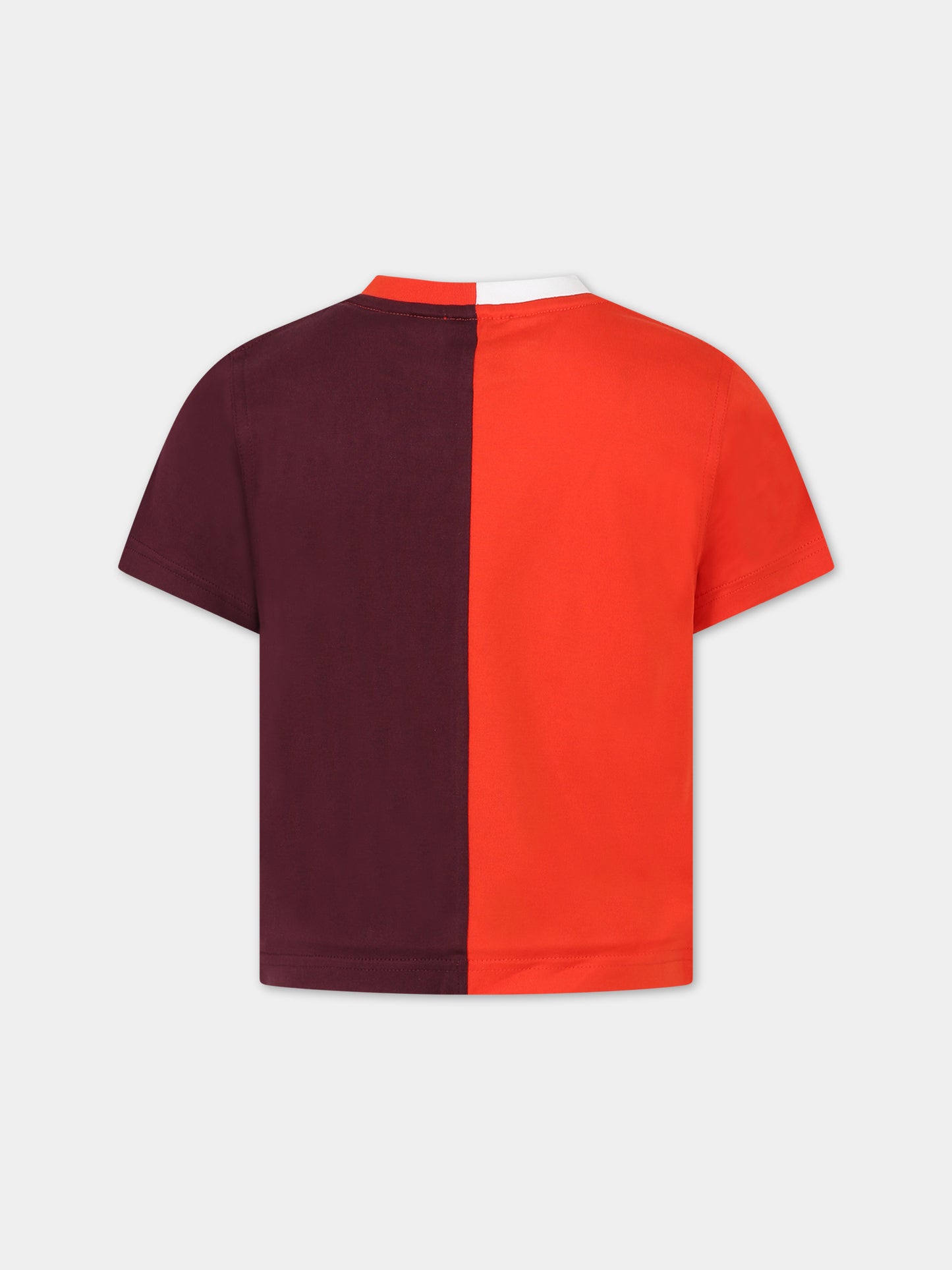 T-shirt multicolor per bambino con stampa e logo,Burberry Kids,8069324