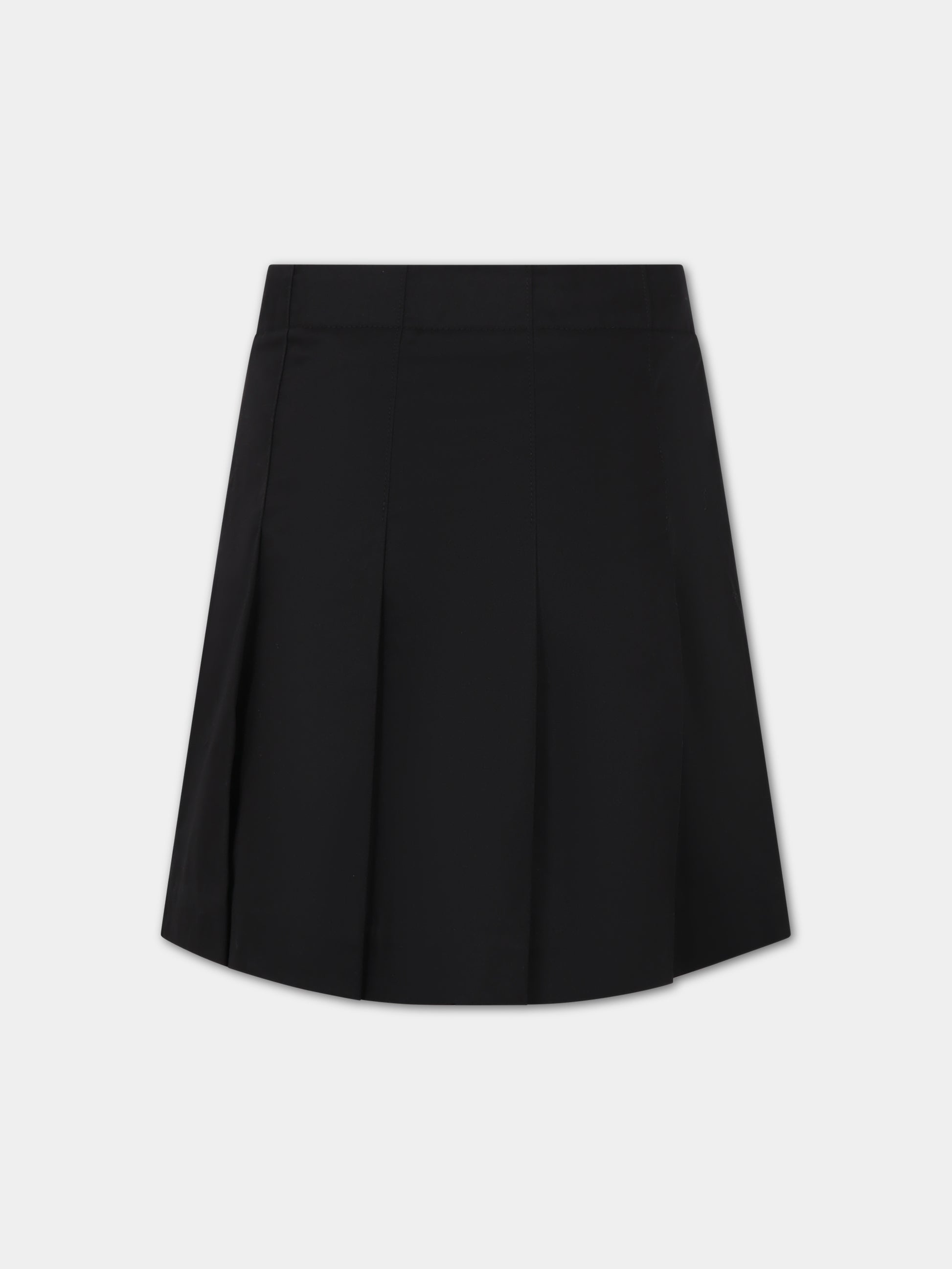 Gonna nera per bambina con logo,Burberry Kids,8068675