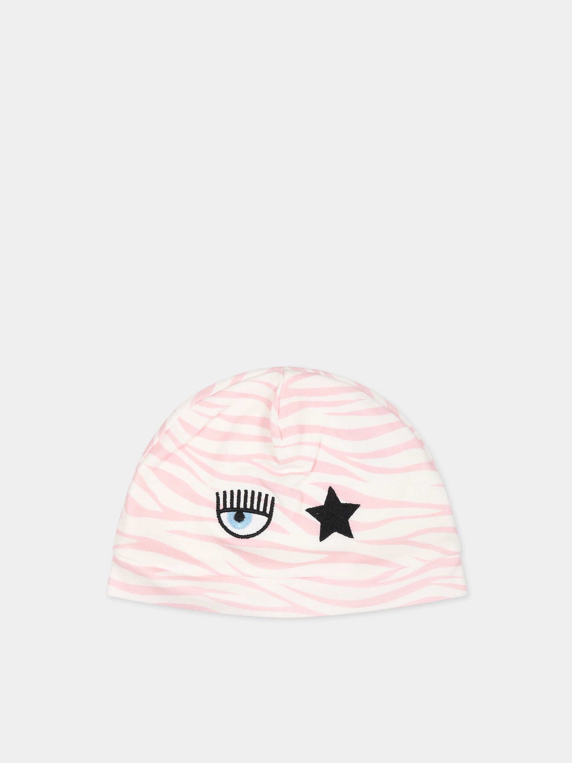 Set bianco per neonata con eyestar,Chiara Ferragni Collection,55B501 2005 167F
