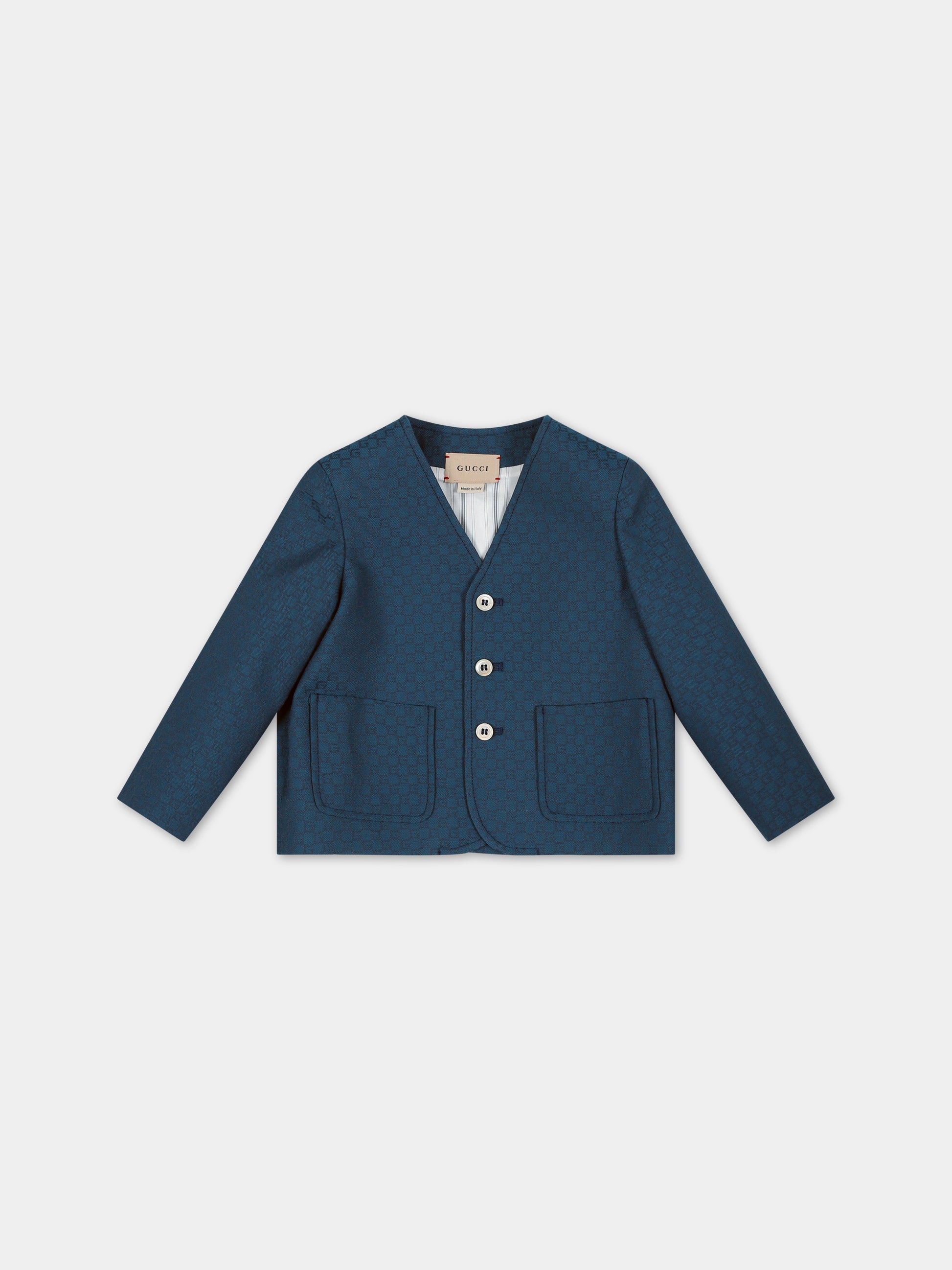 Giacca verde per neonato con motivo G,Gucci Kids,737856 XWAX8 4047