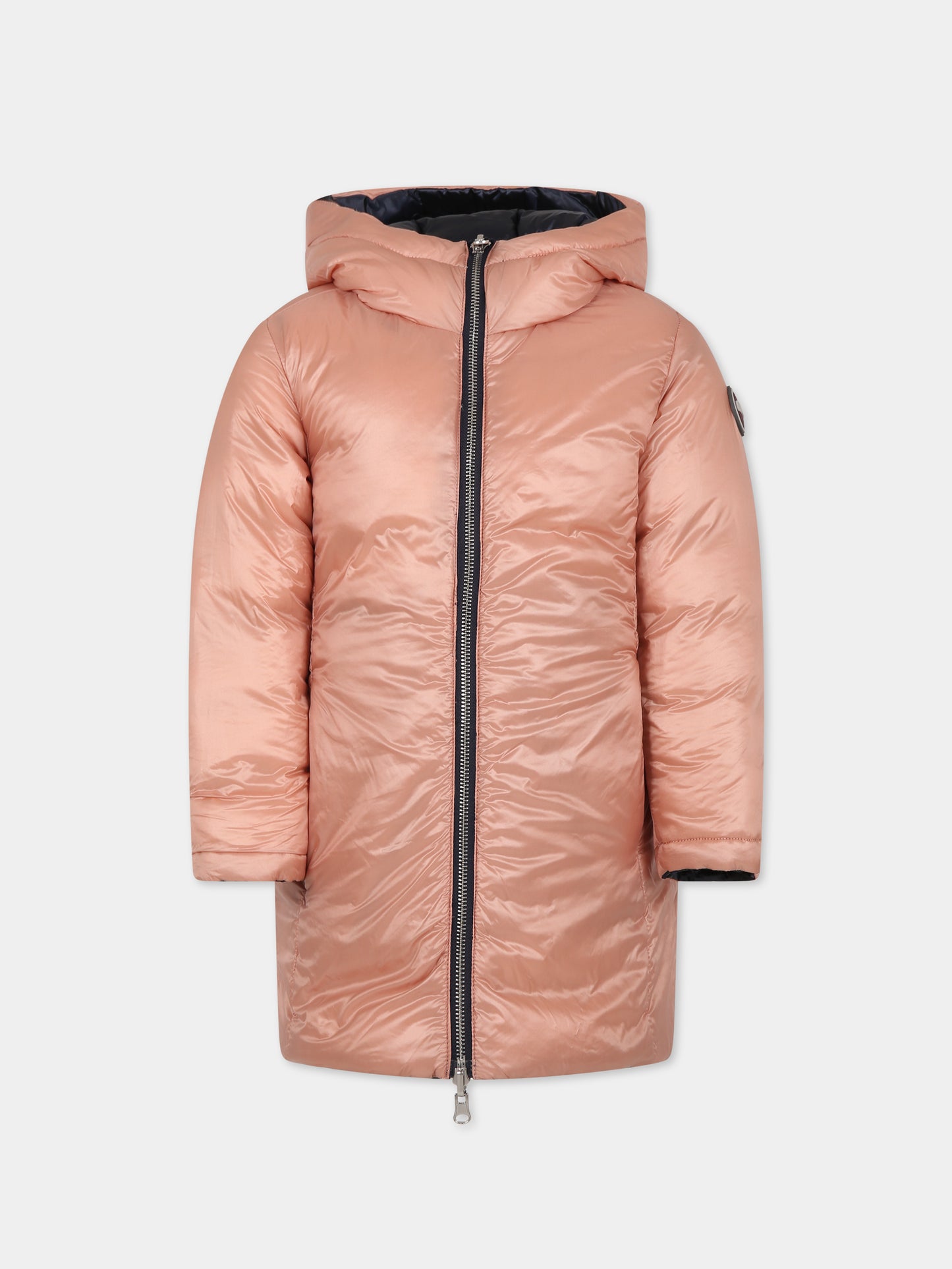 Piumino blu reversibile per bambina con logo,Colmar Originals Kids,3453A 5WG 68