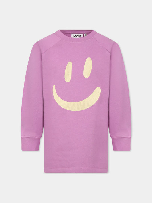 Vestito rosa per bambina con smile,Molo,2W23E202 8756