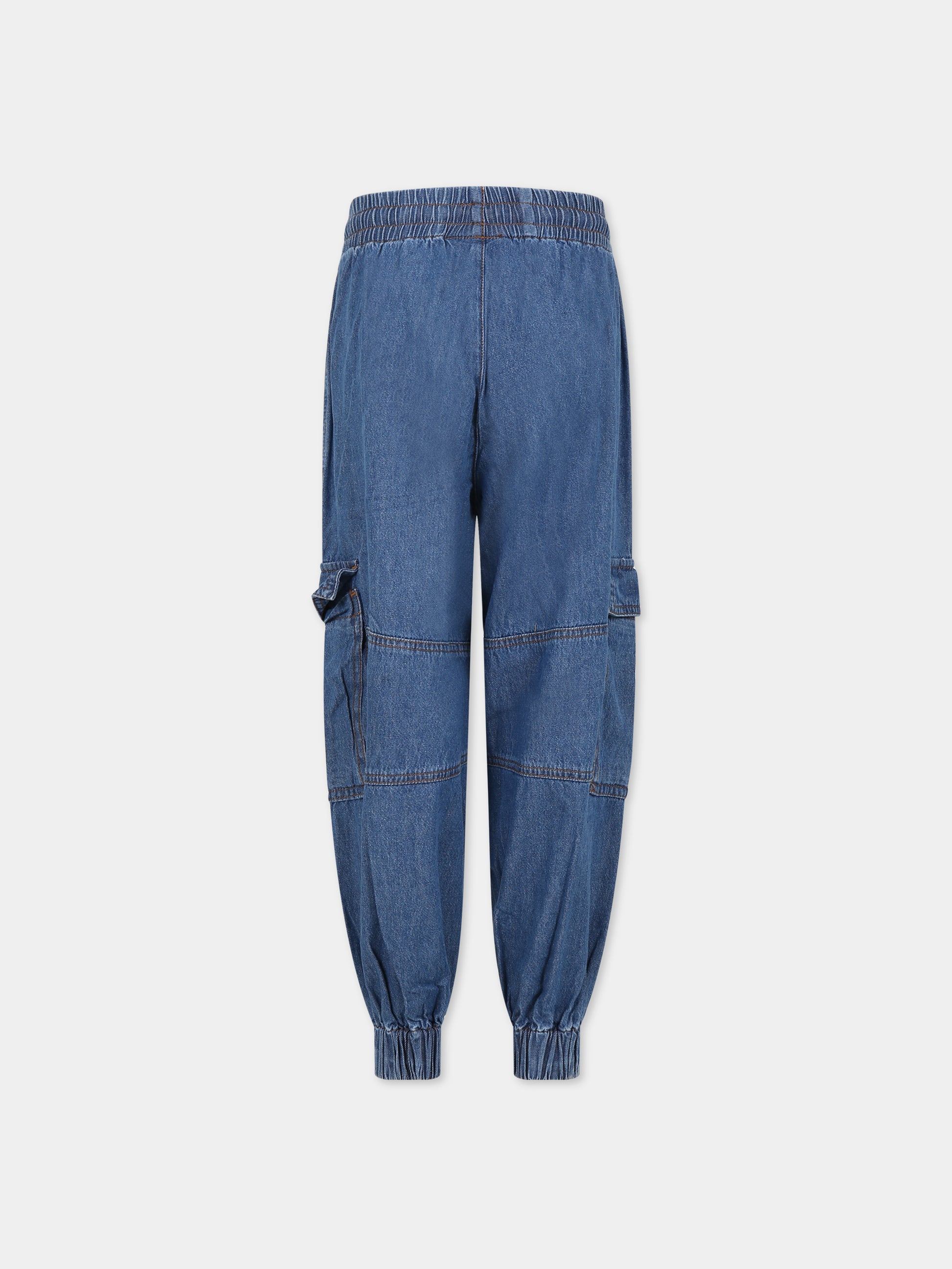 Jeans blu per bambina con logo,Molo,2W23I105 8621