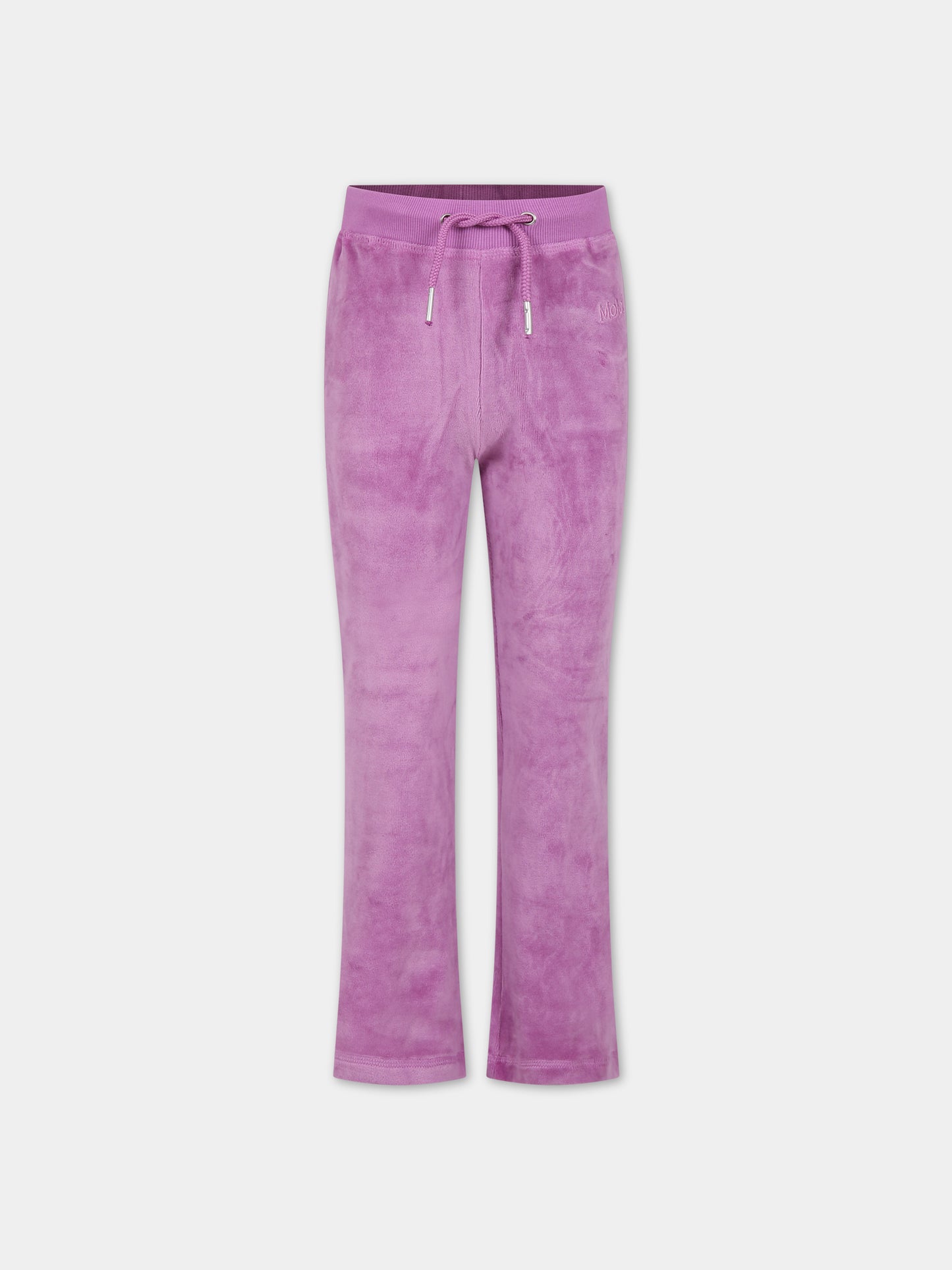 Pantaloni rosa per bambina con logo,Molo,2W23I206 8765