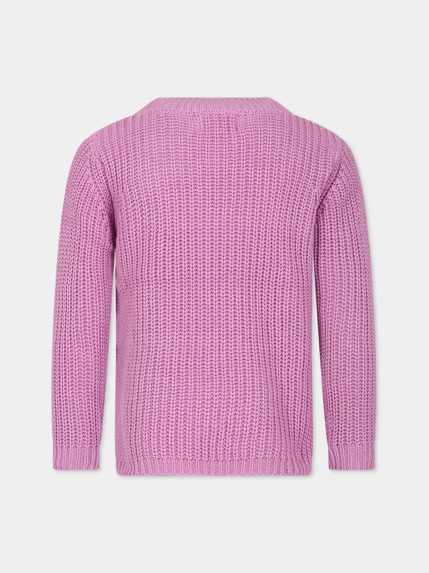Maglione rosa per bambina con logo,Molo,2W23K209 8765