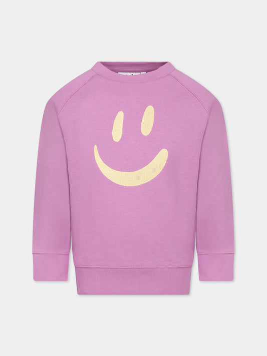 Felpa rosa per bambina con smile,Molo,6W23J204 8765