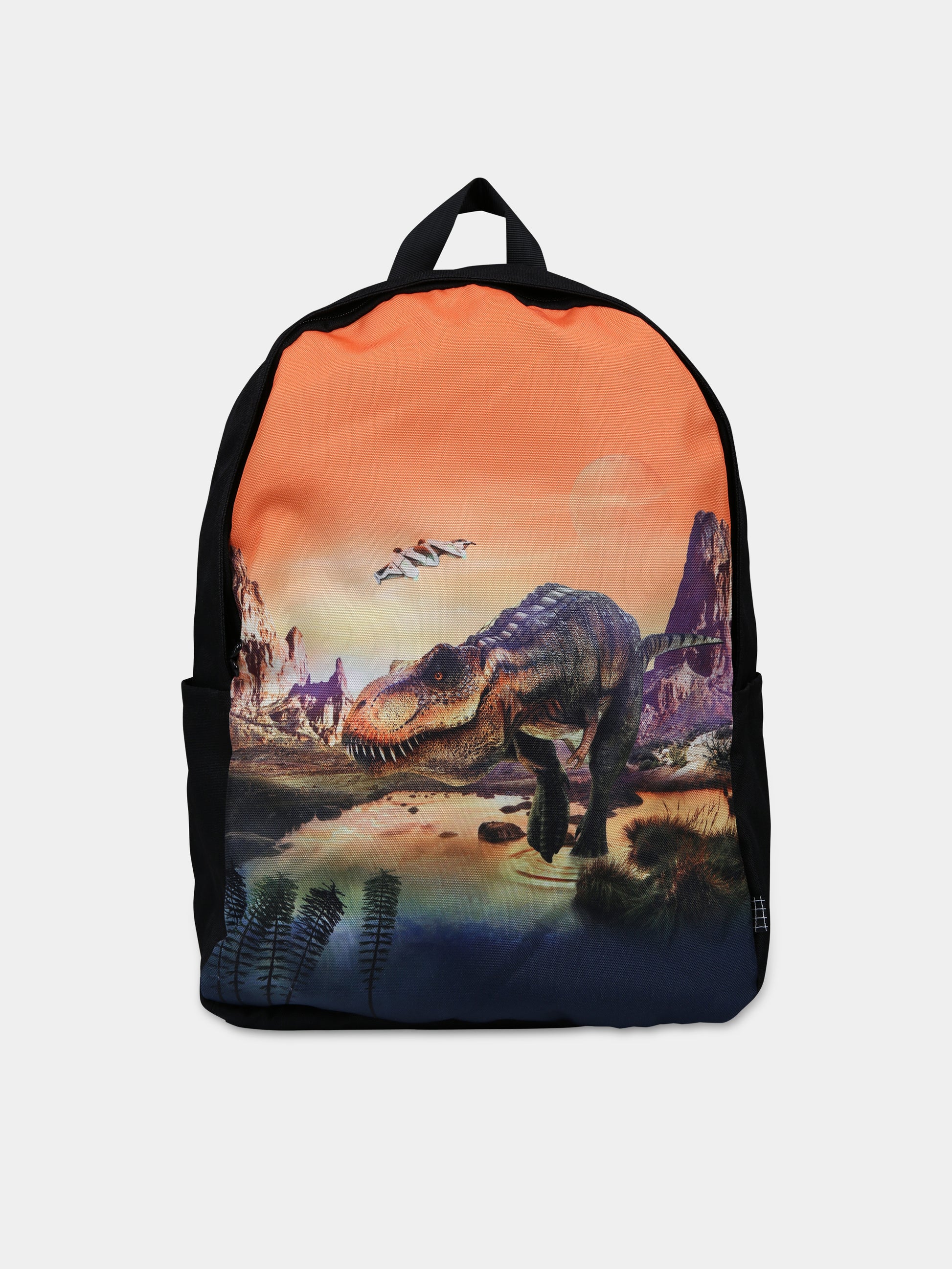 Zaino nero per bambino con dinosauro,Molo,7W23V206 3352