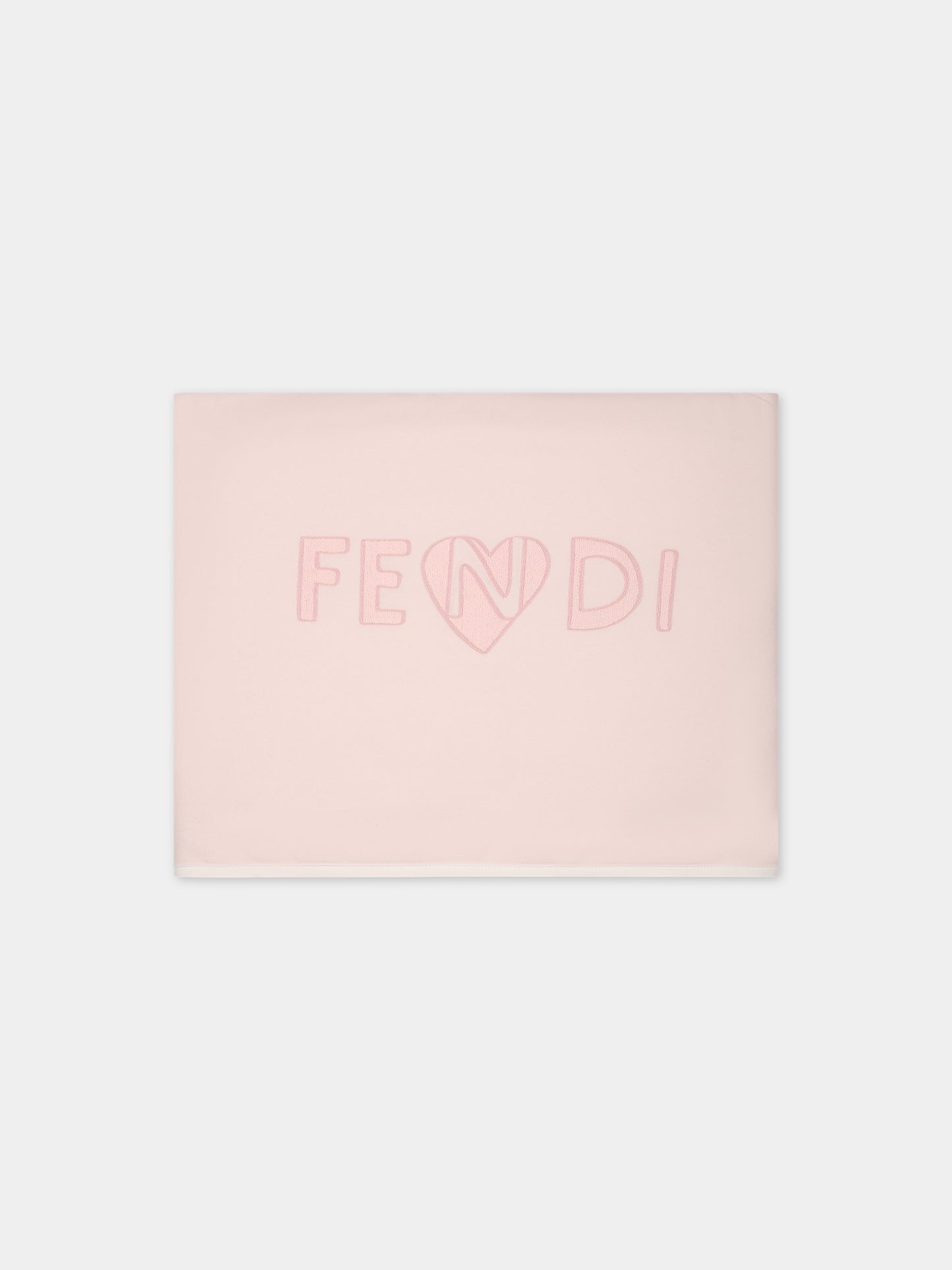 Coperta rosa per neonata con logo,Fendi Kids,BUJ252 8RA F0C11
