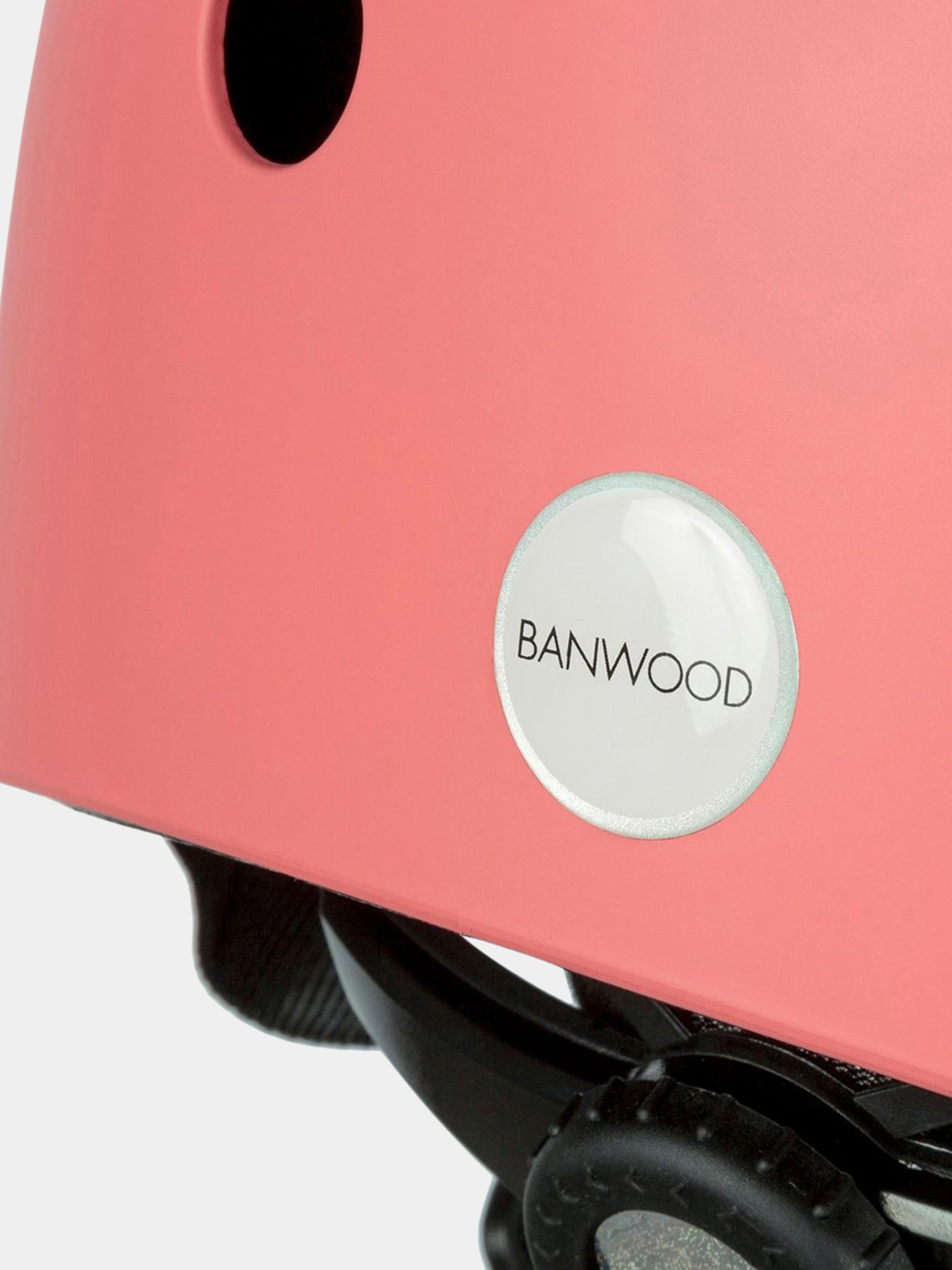 Casco rosa per bambina con logo,Banwood,BW HELMET MATTE CORAL