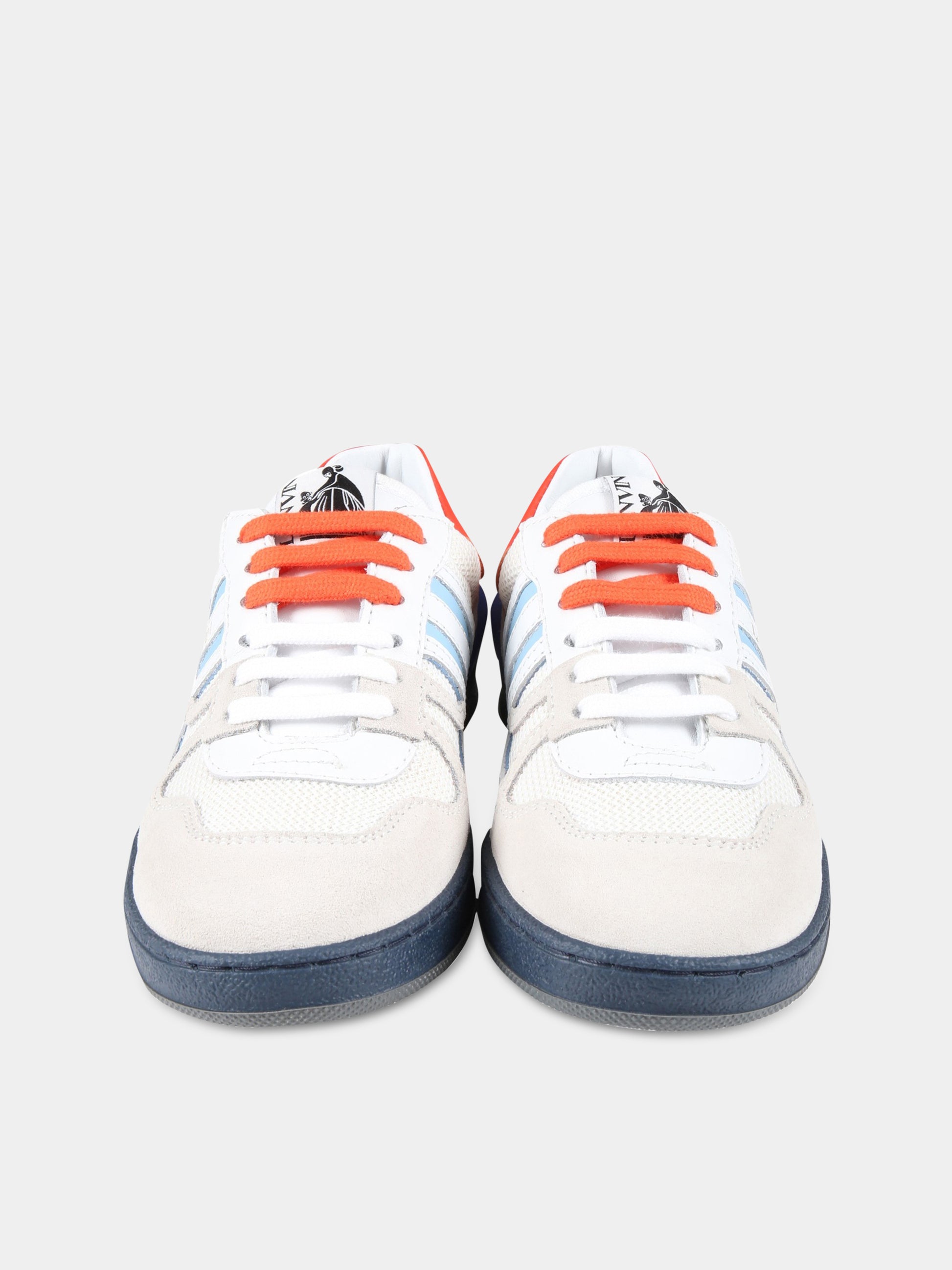 Sneakers bianche per bambino con logo,Lanvin Petite,N29018 78J