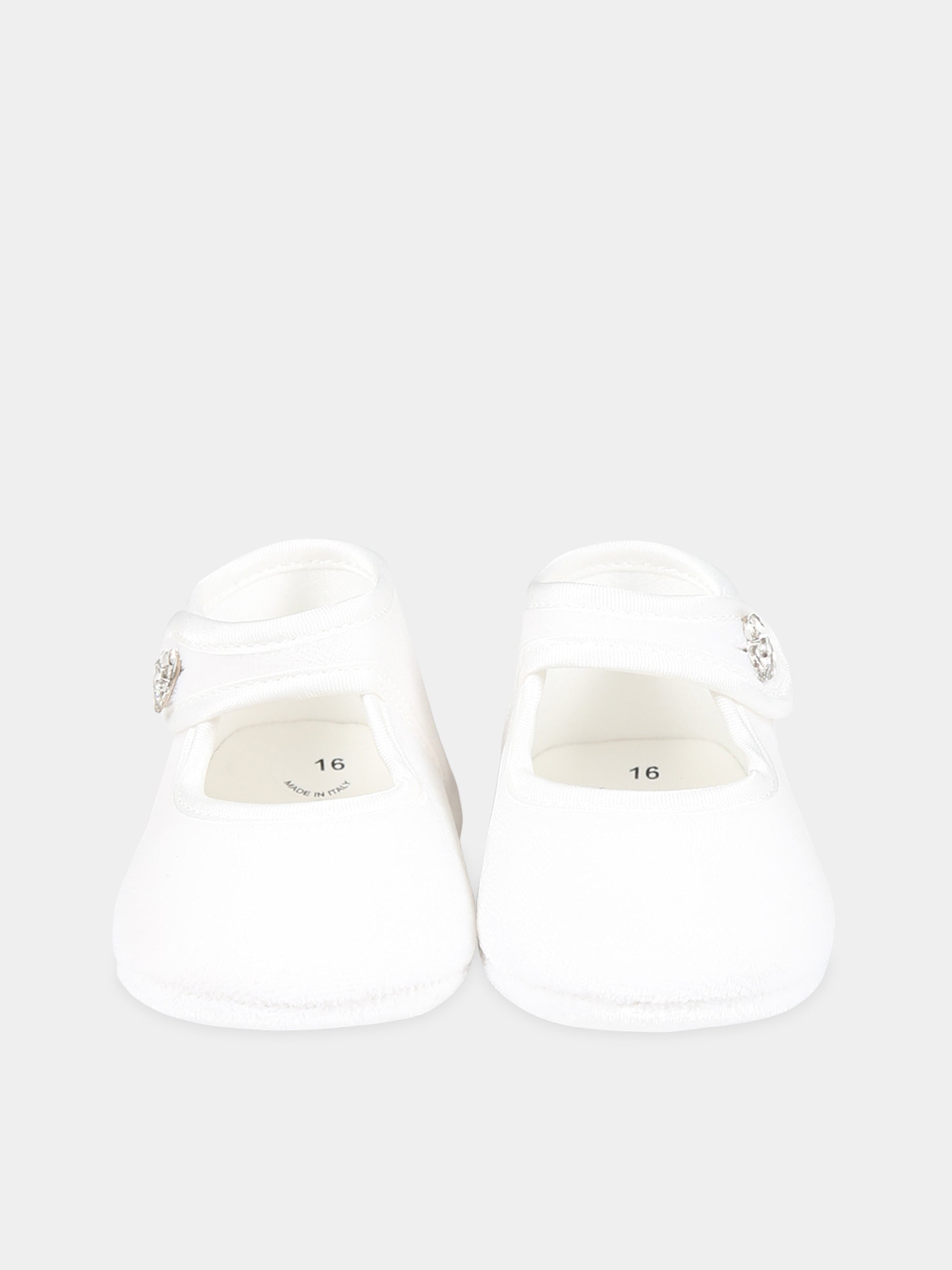 Ballerine avorio per neonata con cuore,Monnalisa,73B006 2803 0001