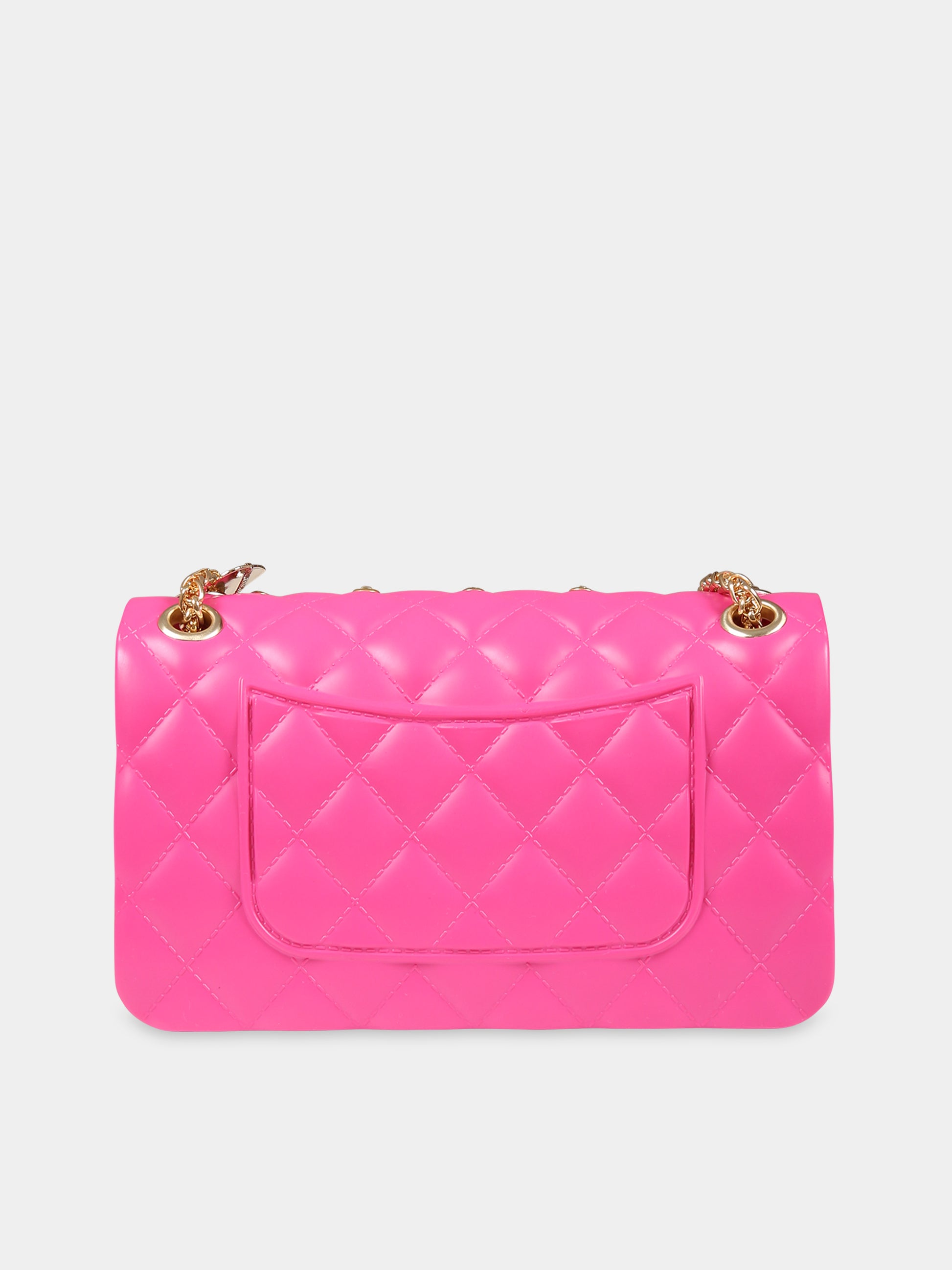 Borsa fucsia per bambina con strass,Monnalisa,17B009 2093 0097