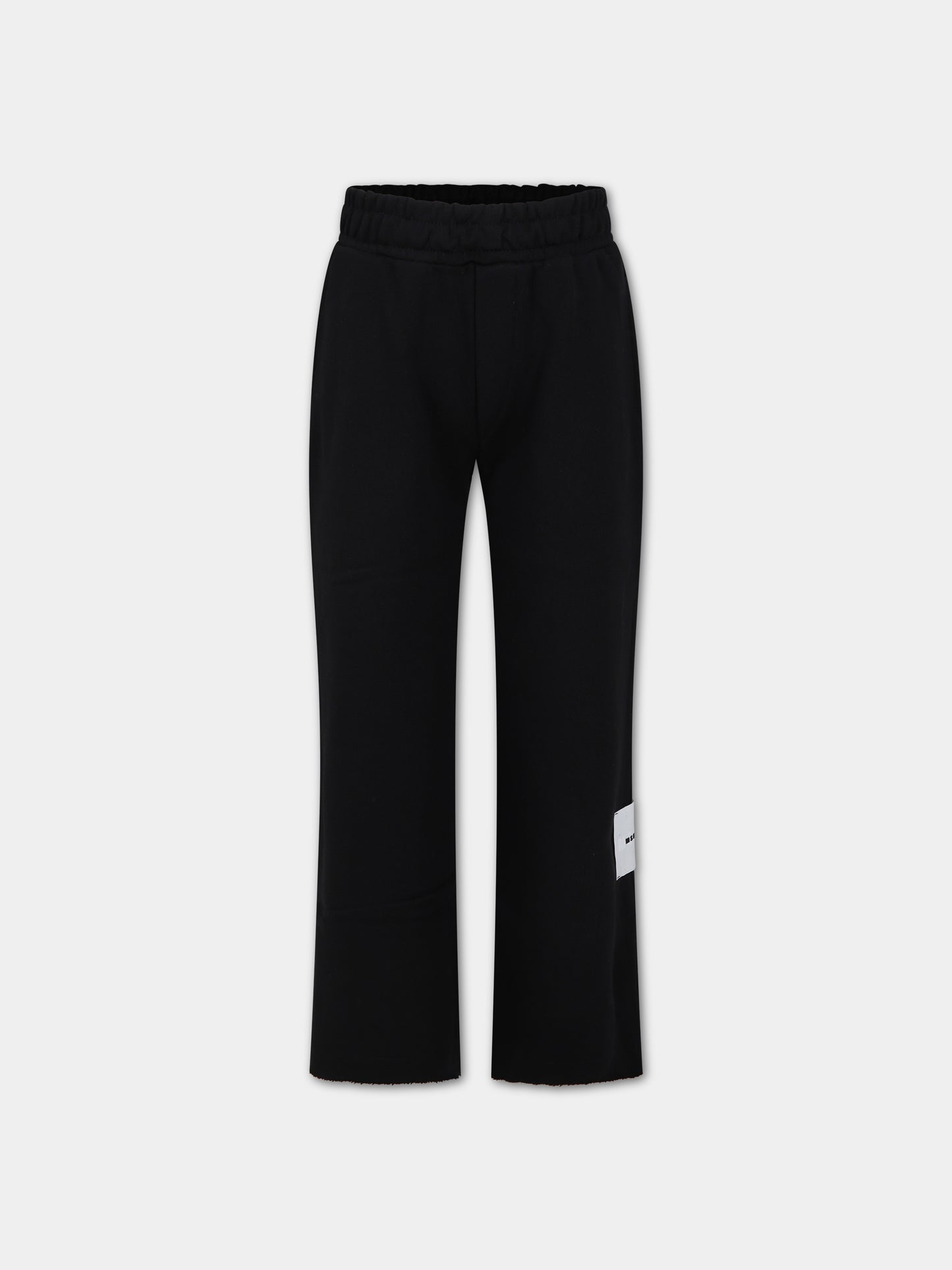 Pantaloni neri per bambino con logo,Msgm Kids,F3MSJBFP132 110