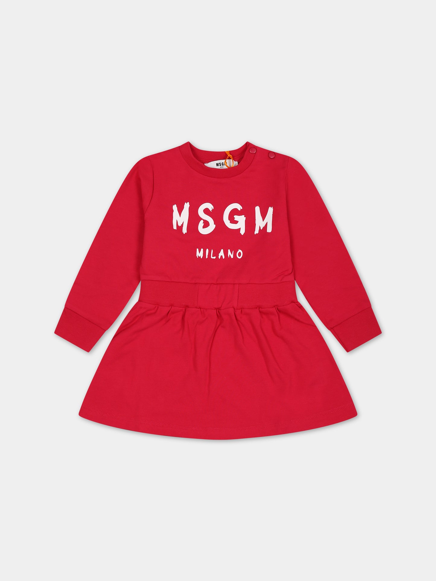 Vestito fucsia per neonata con logo,Msgm Kids,F3MSNGDR040 044