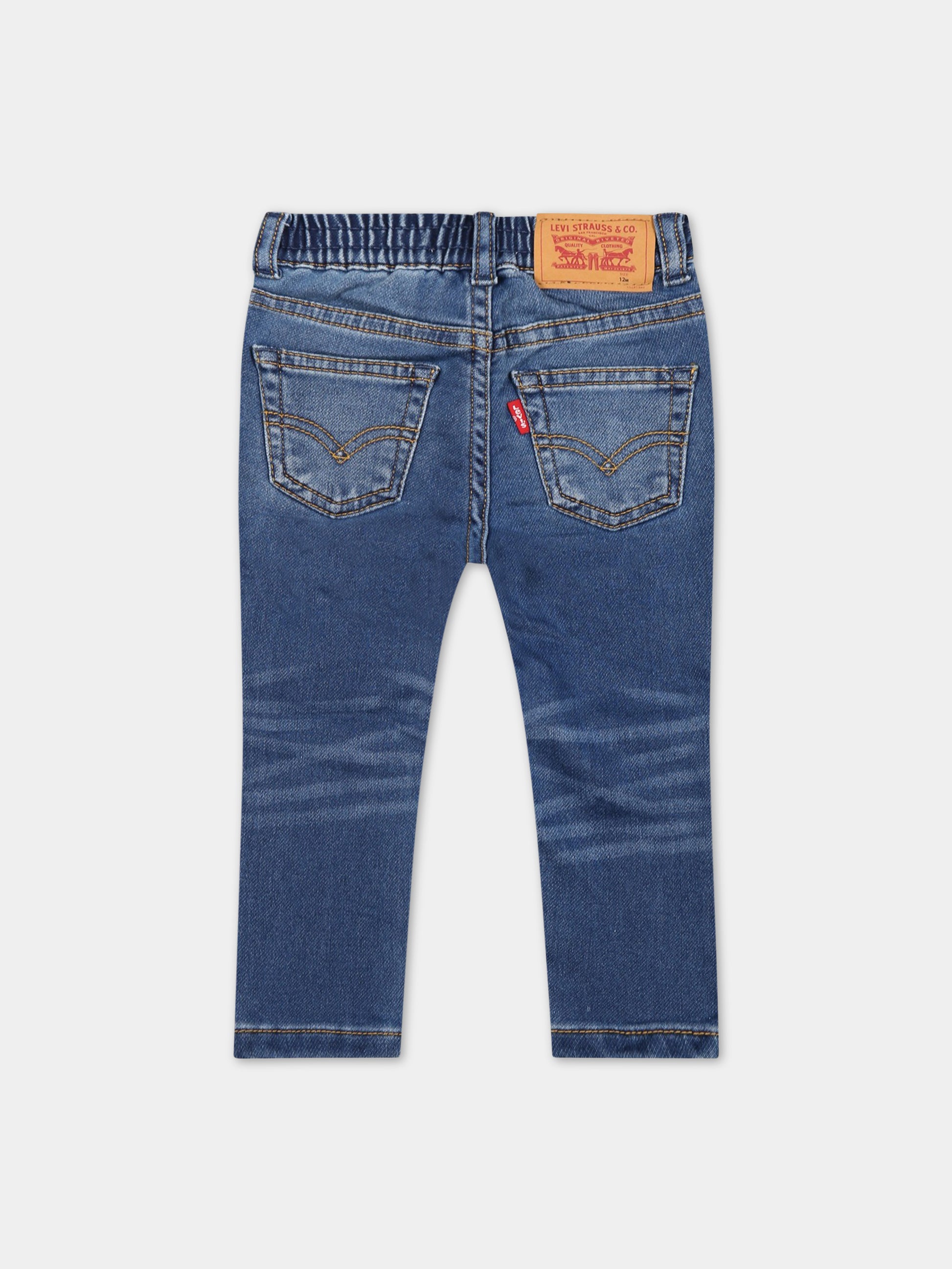 Jeans blu per neonato con logo,Levi's Kids,6EA228 M4Z