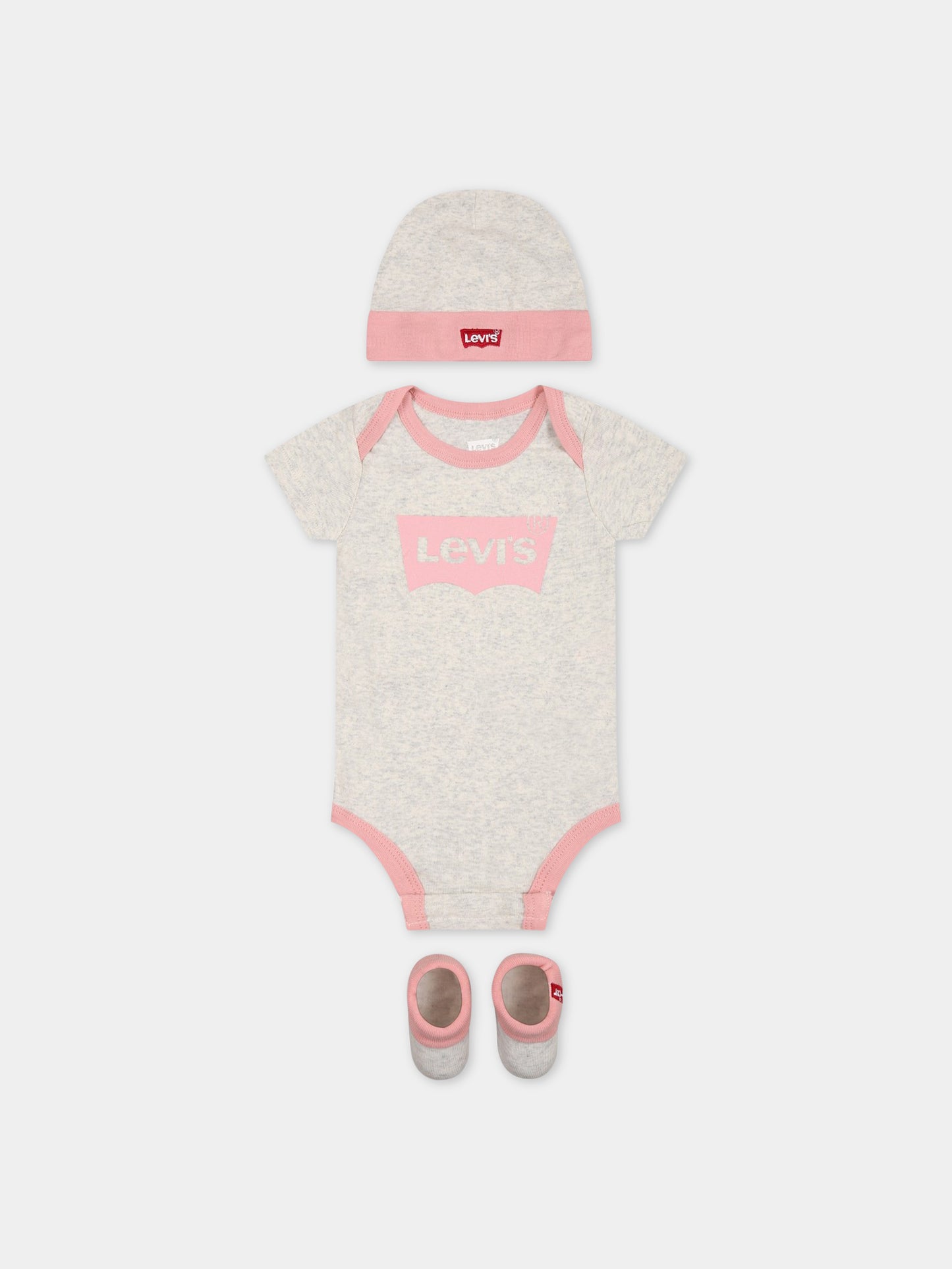 Set multicolor per neonata con logo,Levi's Kids,LL0019 W4X