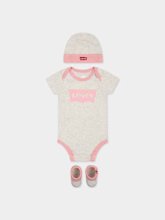 Set multicolor per neonata con logo,Levi's Kids,LL0019 W4X