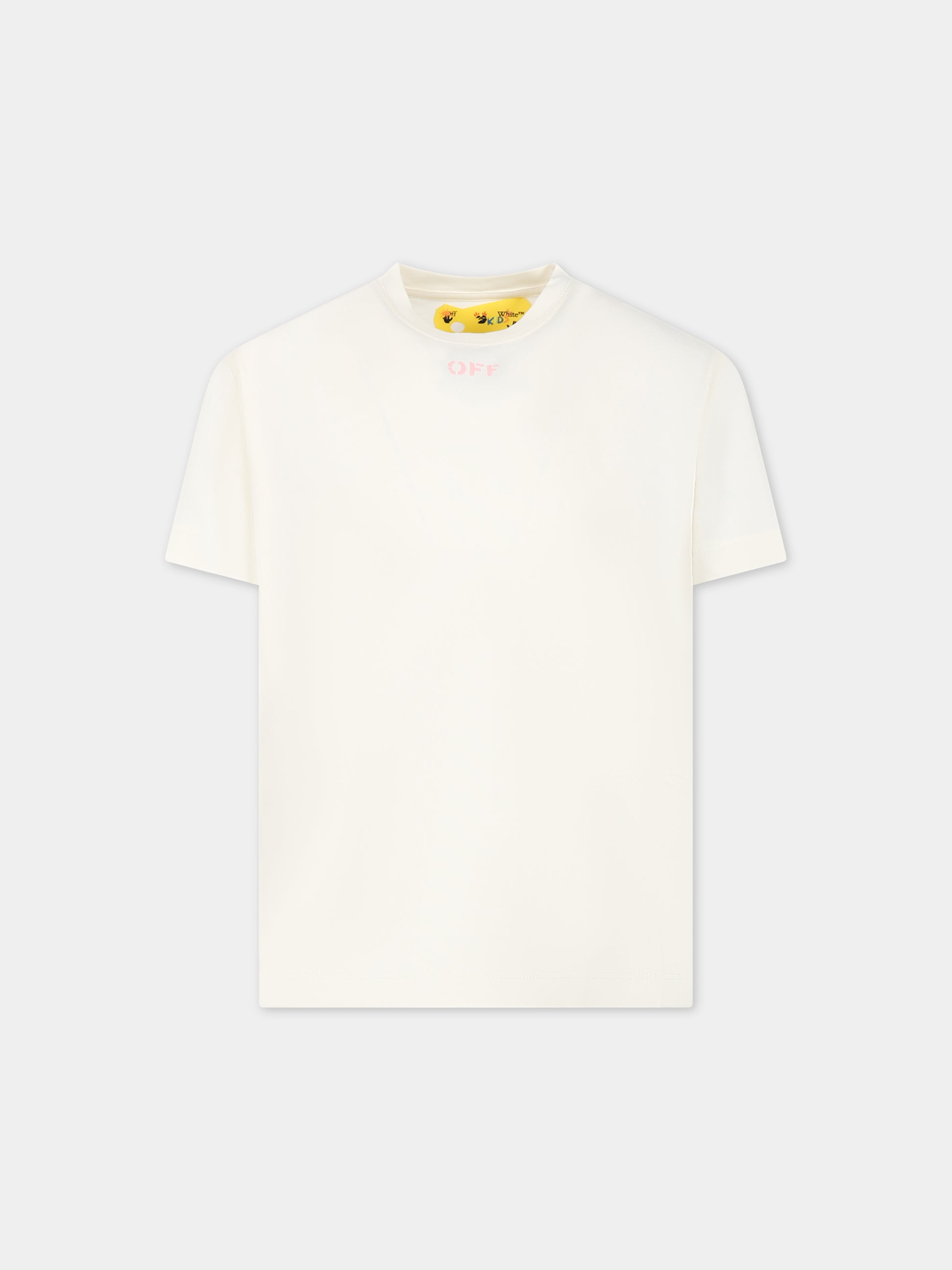 T-shirt bianca per bambina con logo,Off White,OGAA001F23JER0020330