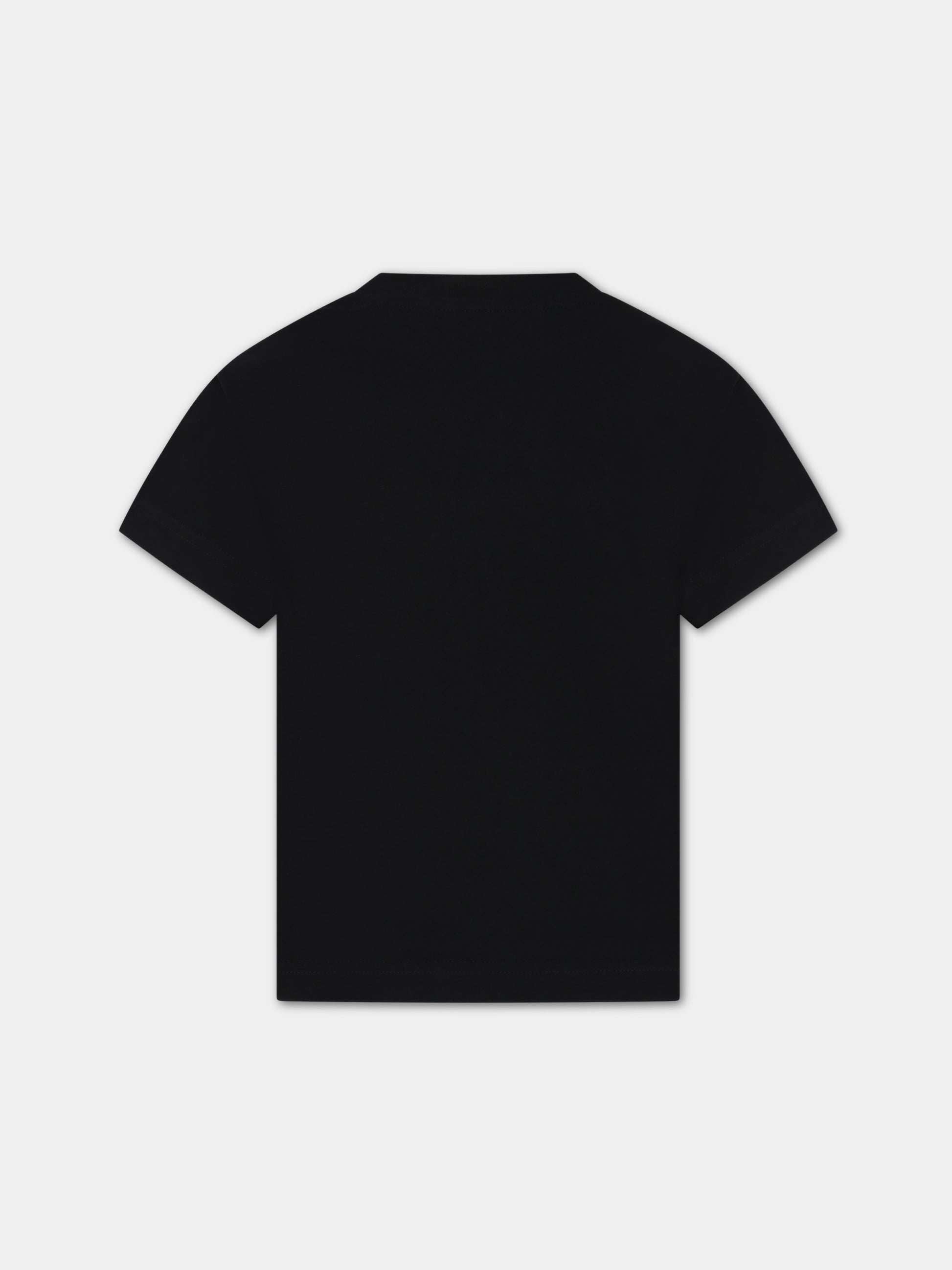 T-shrt nera per bambino con logo,Palm Angels,PBAA003F23JER0031025